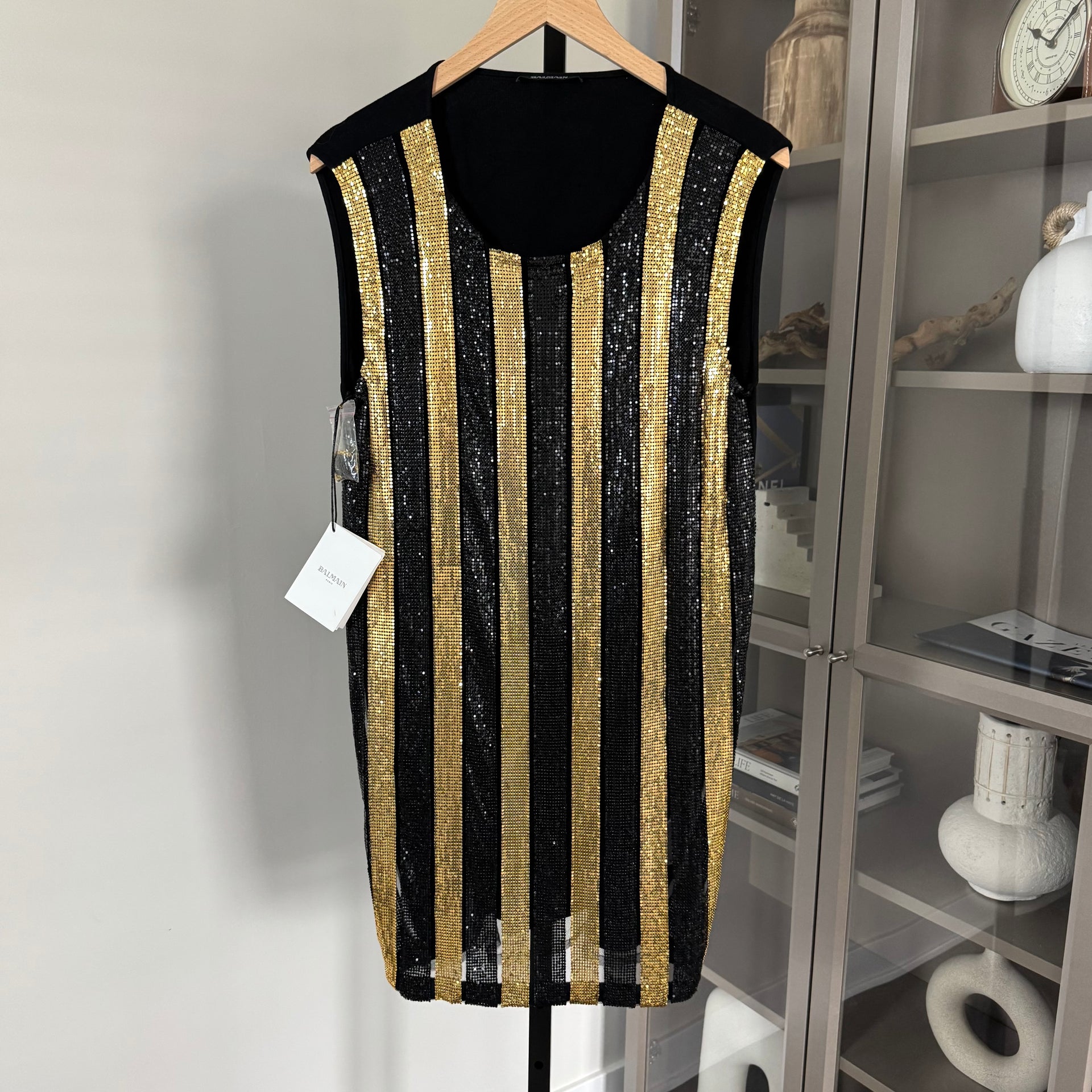 Balmain Paillette Embellished Dress – The Closet New York