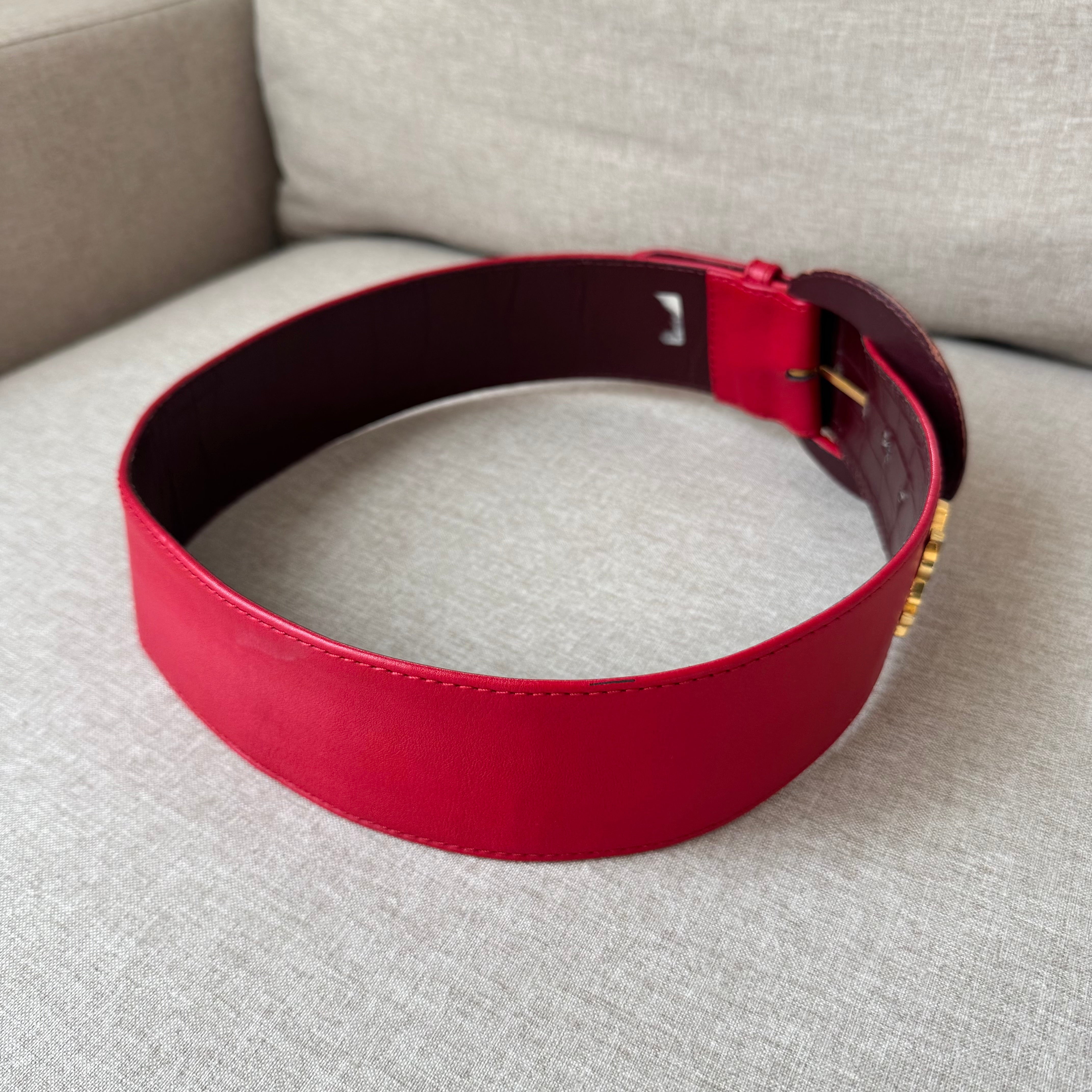 YSL Wide Leather Studded Belt – The Closet New York