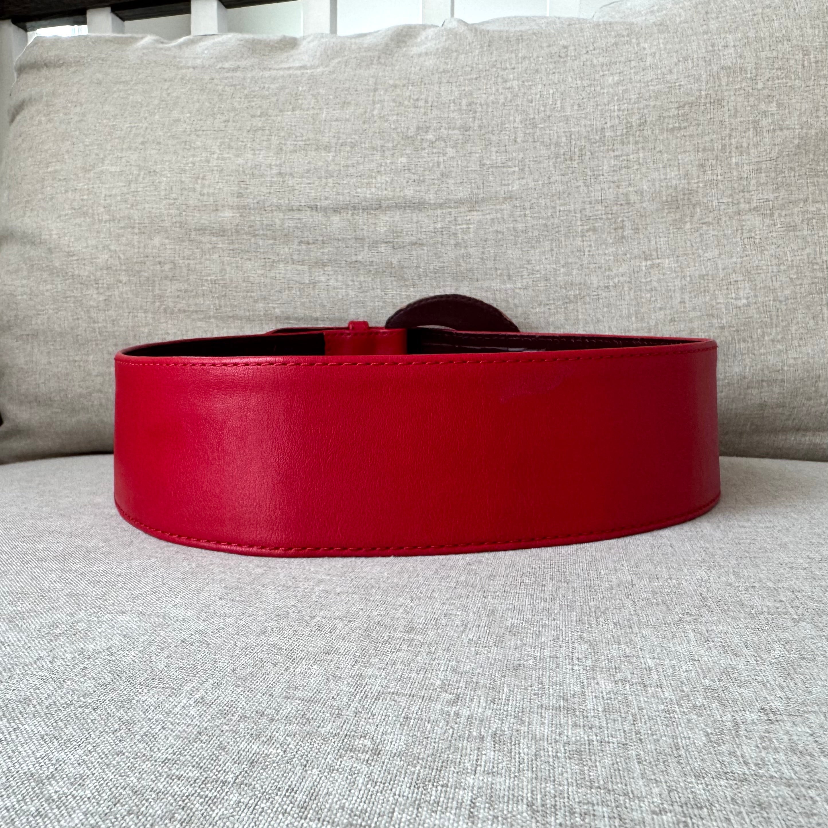 YSL Wide Leather Studded Belt – The Closet New York