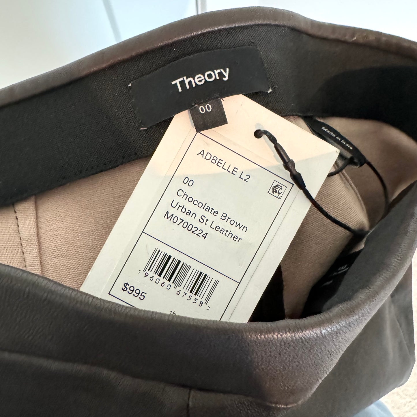 Theory Adbelle L2 Leather Leggings