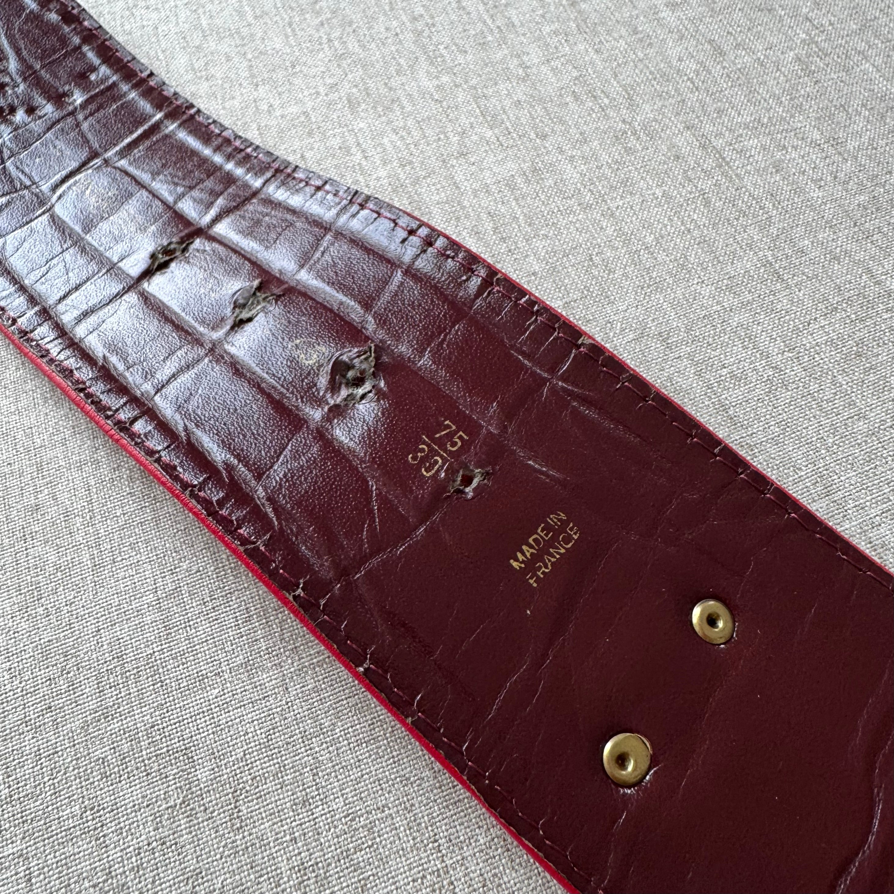 YSL Wide Leather Studded Belt – The Closet New York