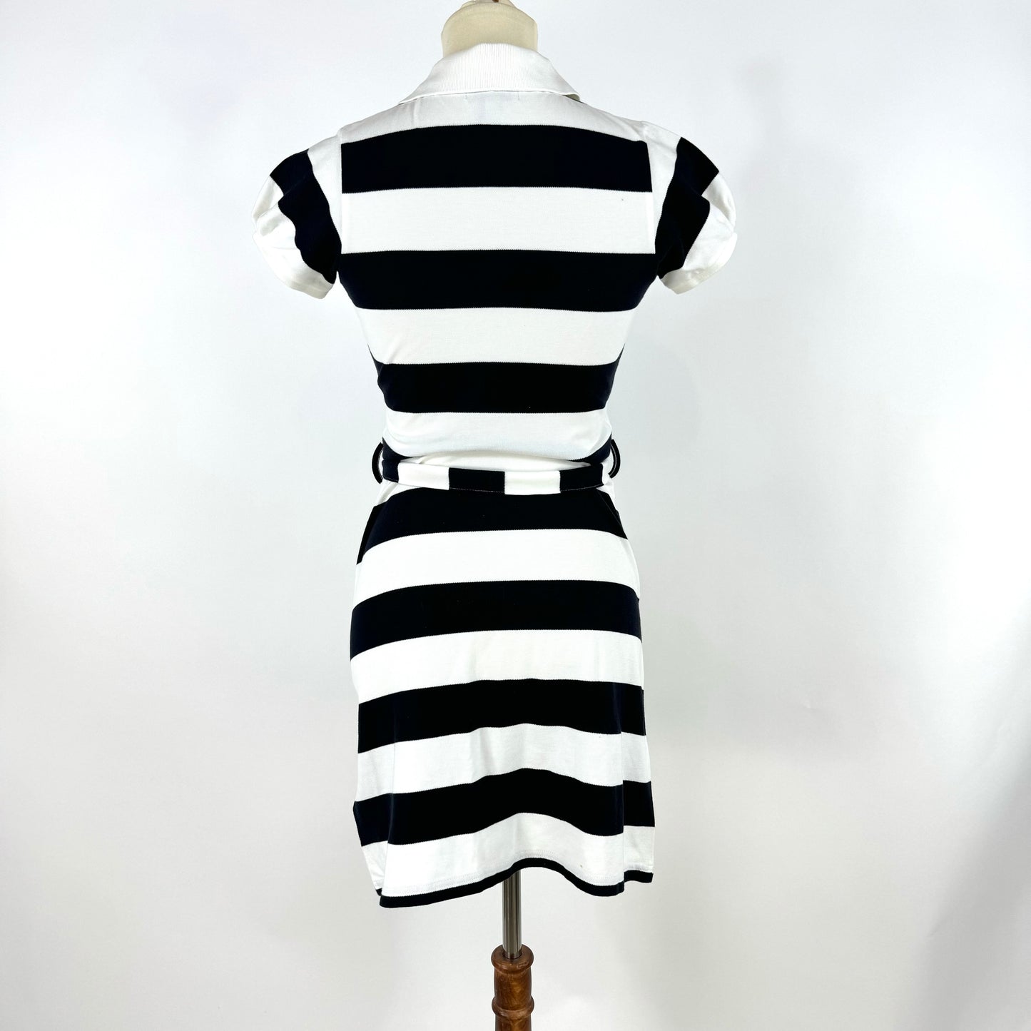 Burberry Striped Belted Polo Dress