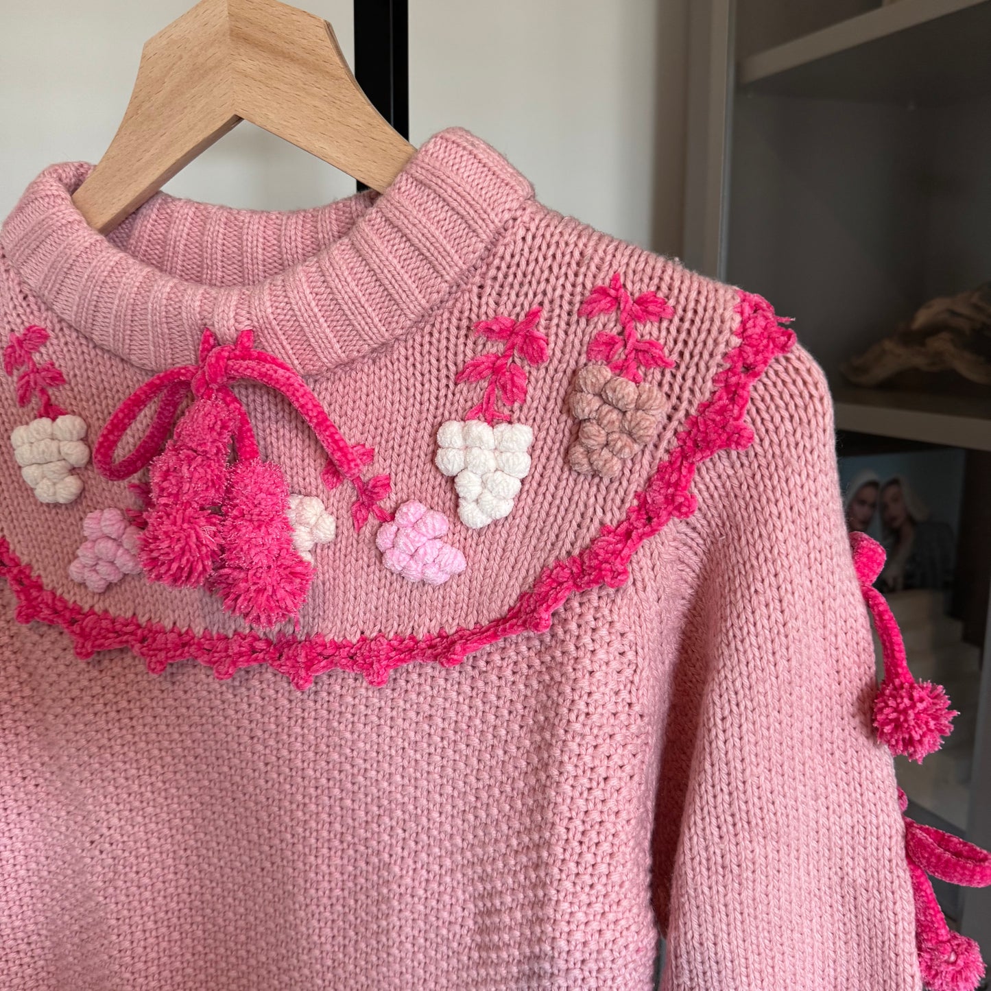 LoveShackFancy Pom Pom Sweater
