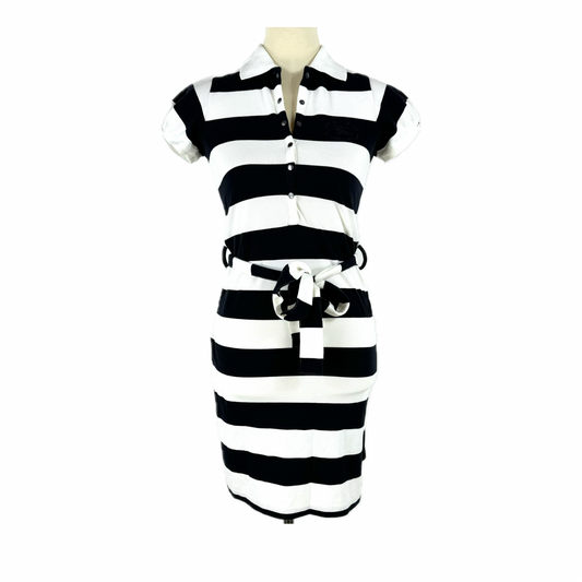 Burberry Striped Belted Polo Dress