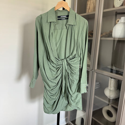 Jacquemus Le Raphia Shirt Dress