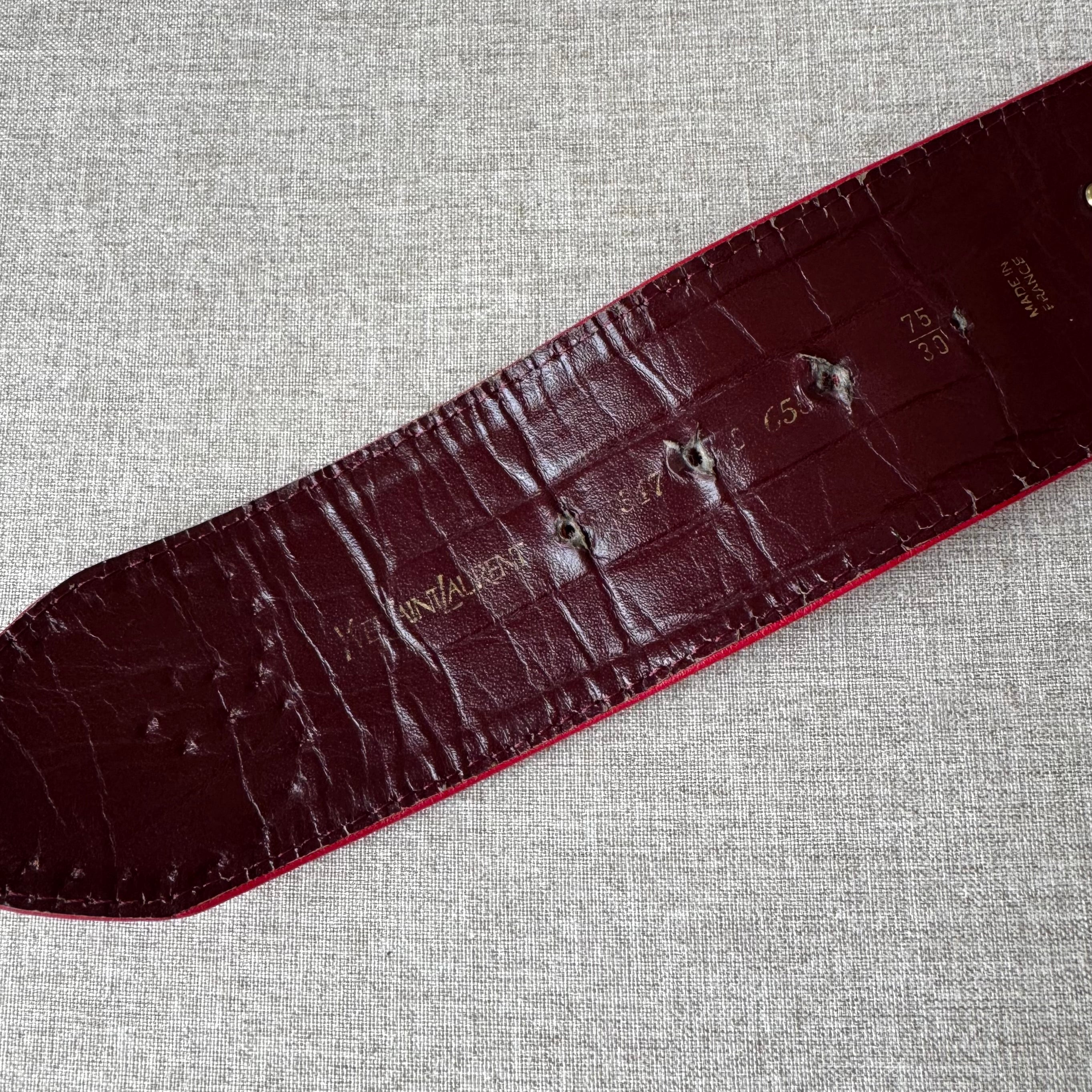YSL Wide Leather Studded Belt – The Closet New York