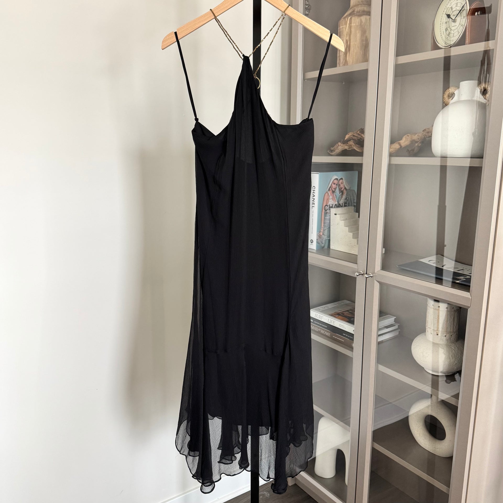 black velvet halter dress Velvet Halter Dress Black main image 0