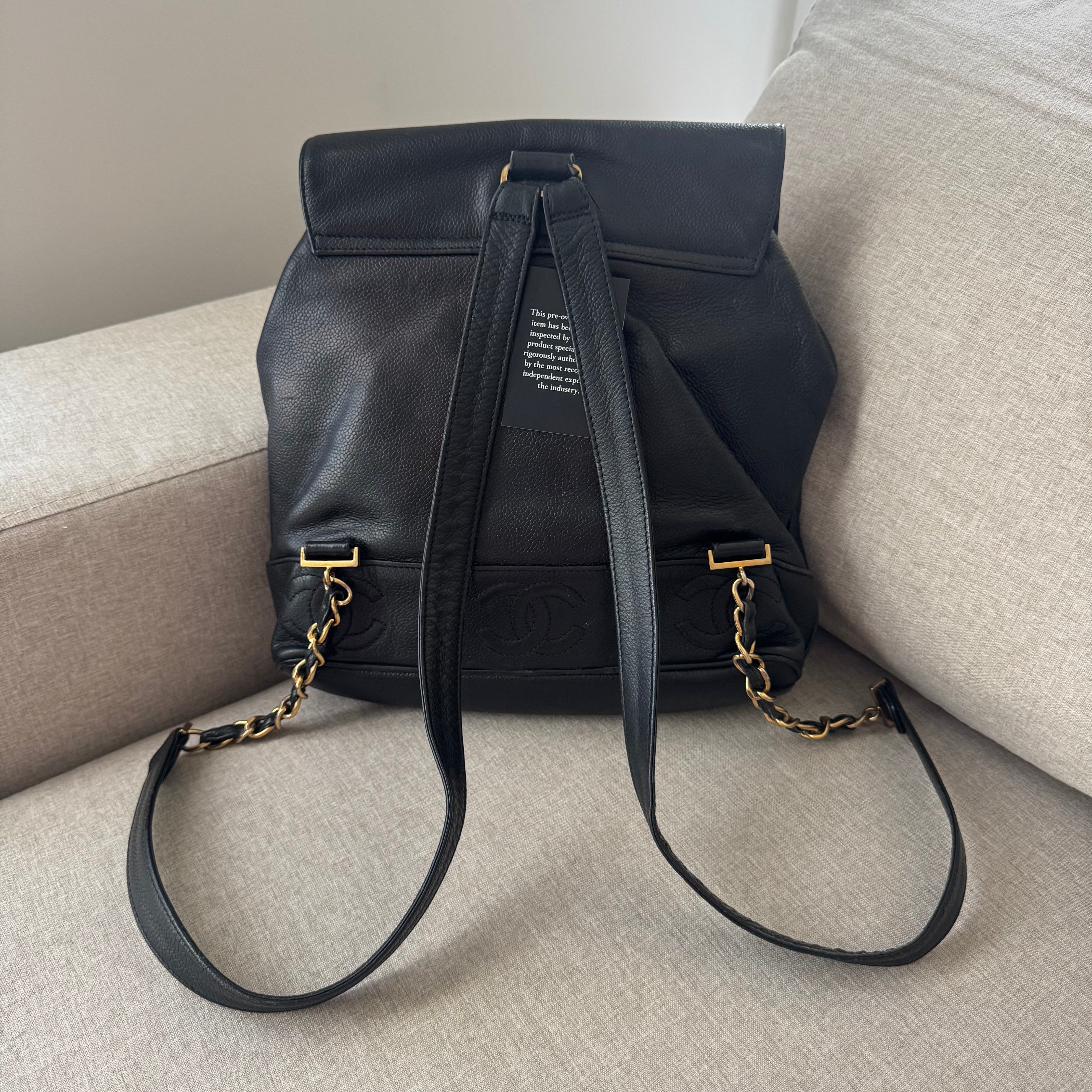 Chanel Caviar Leather CC Backpack – The Closet New York