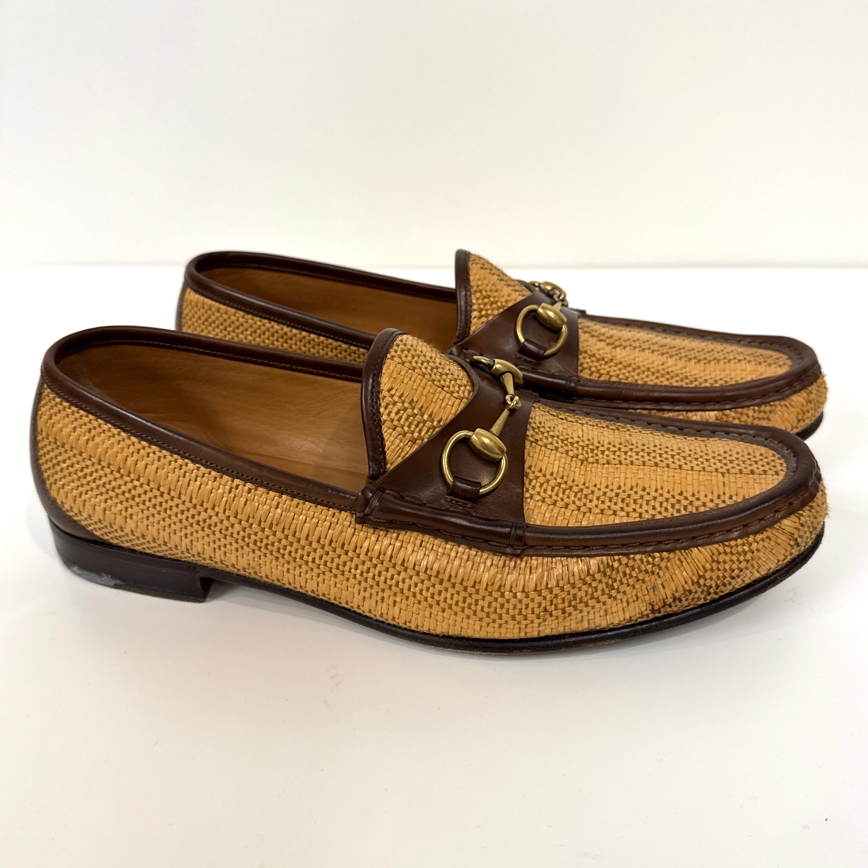 Gucci Horsebit Raffia Loafer – The Closet New York