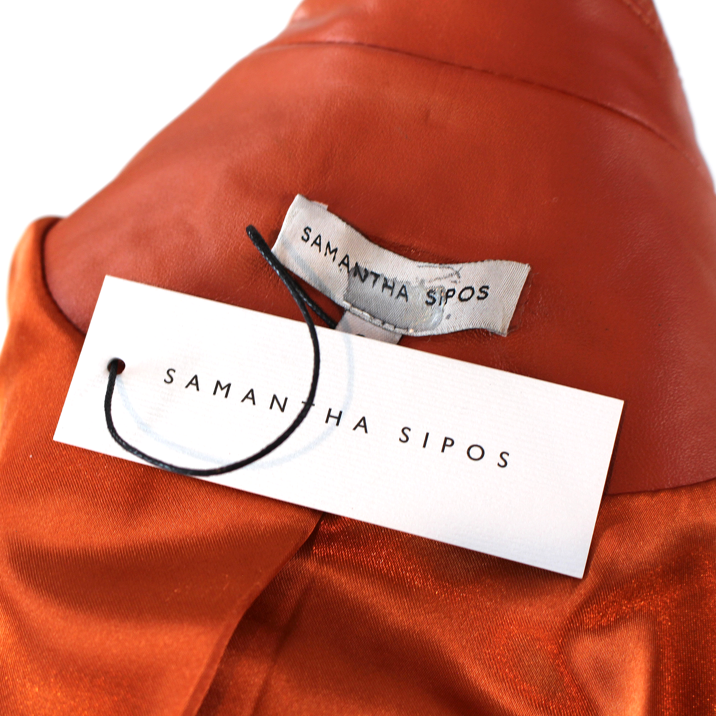 Samantha Sipos Gingham Leather Jacket