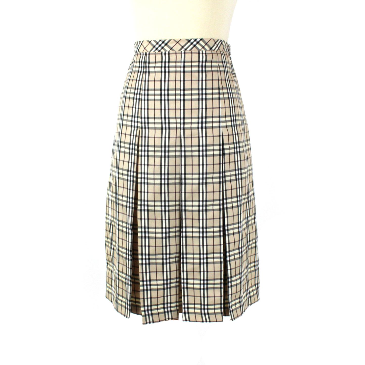 Burberry Nova Check Pleated Skirt