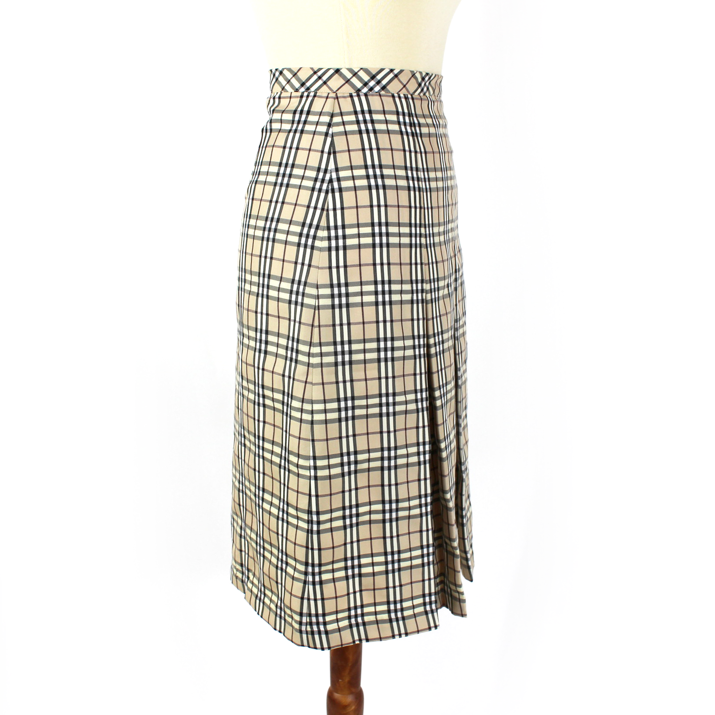 Burberry Nova Check Pleated Skirt