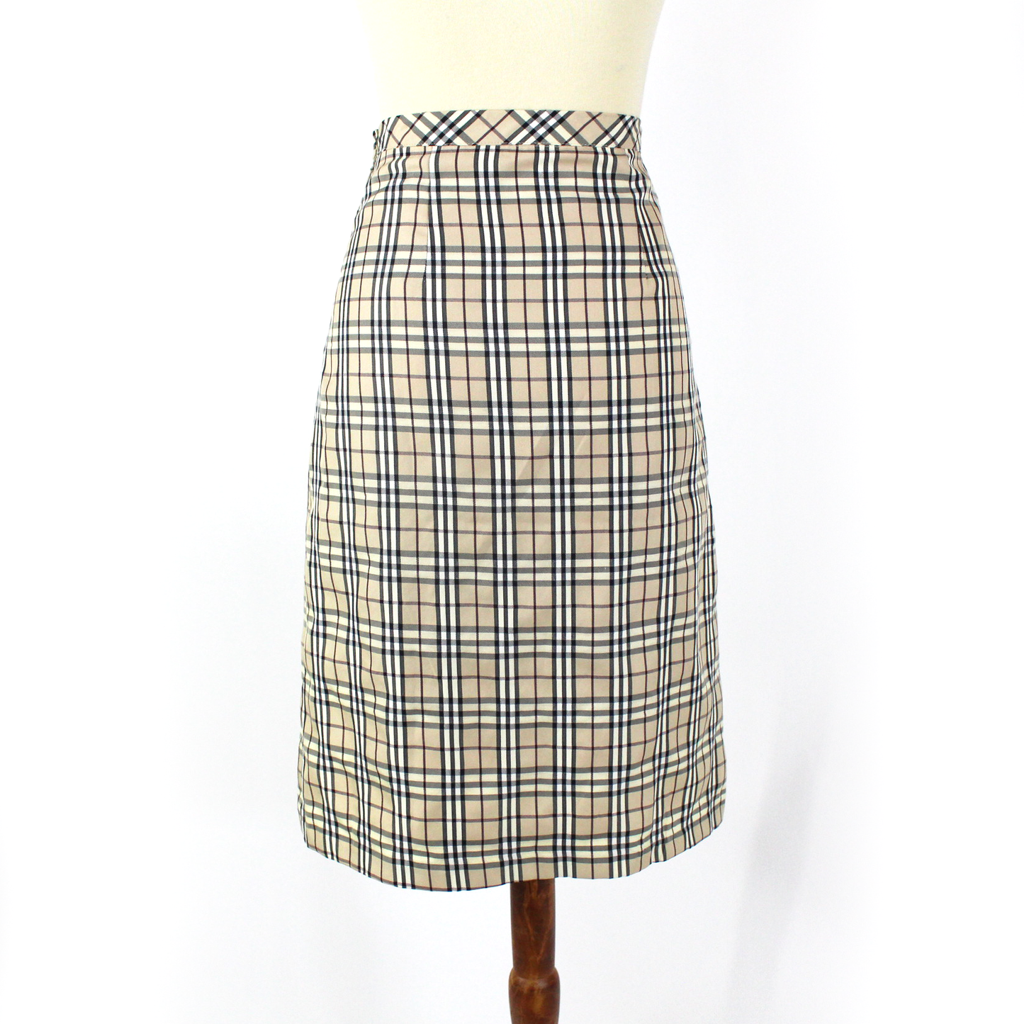 Burberry Nova Check Pleated Skirt