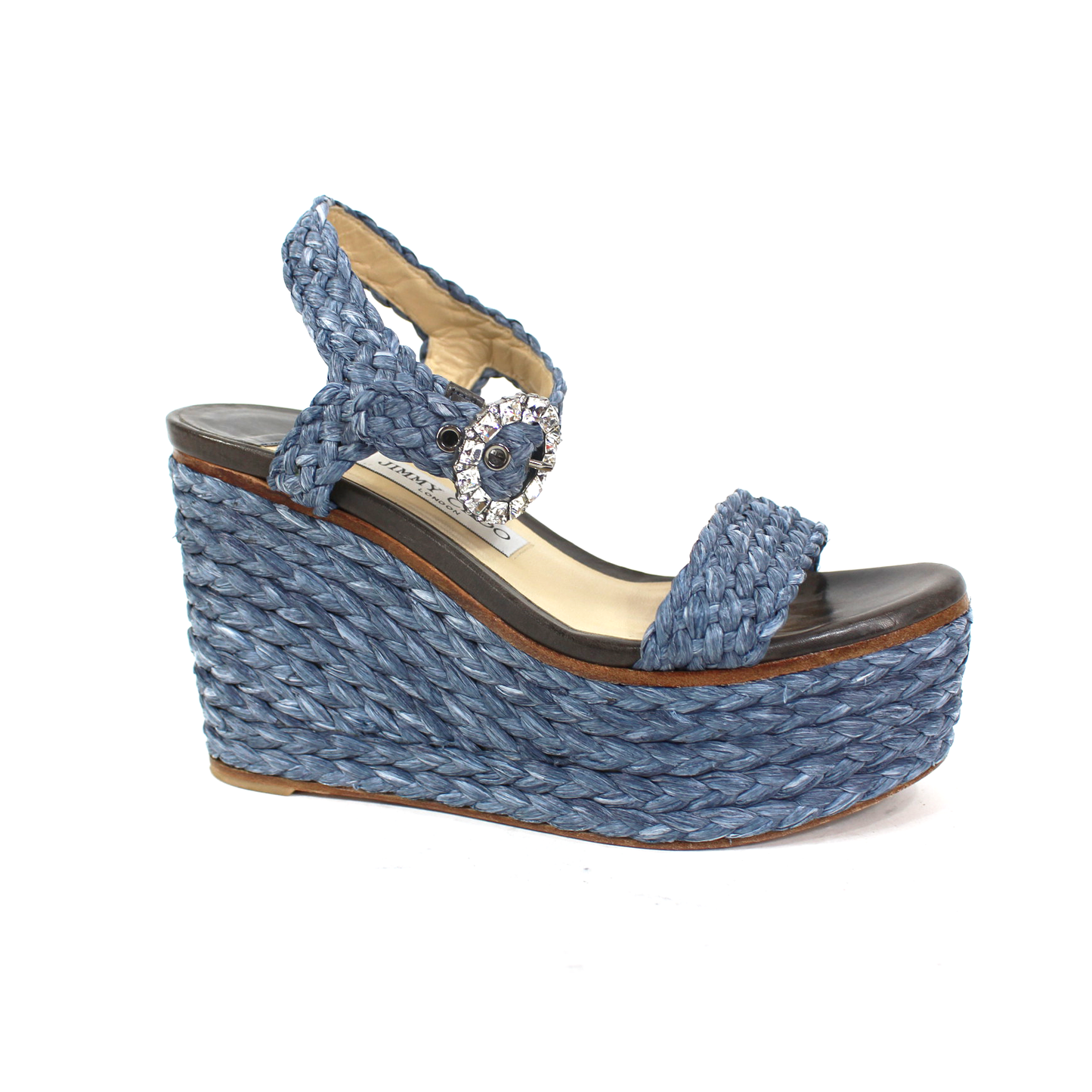 Jimmy Choo Raffia Platform Sandals