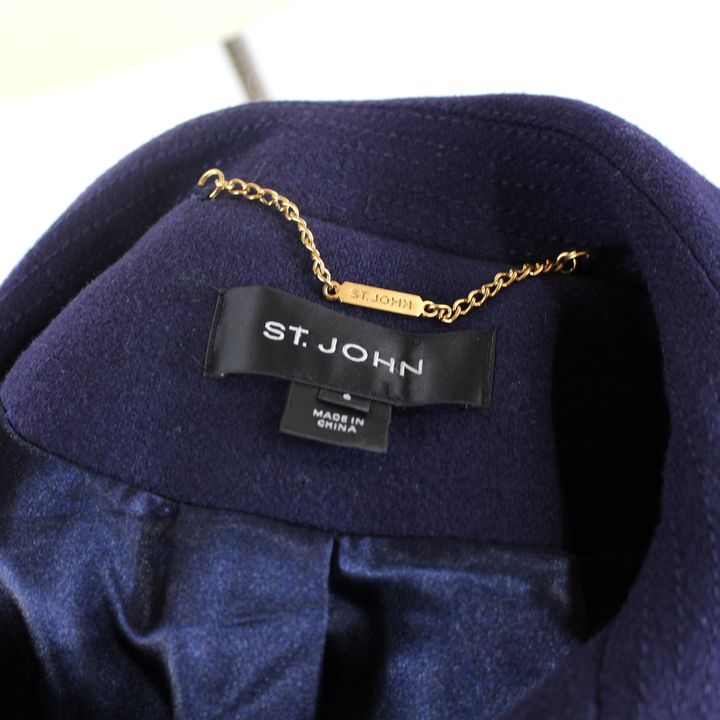 St. John Wool Navy Peacoat