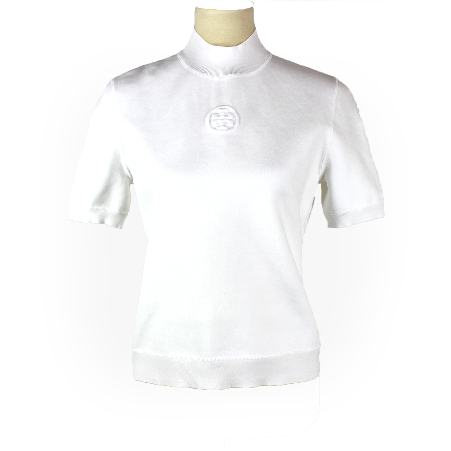 Tory Burch Logo Mock Neck Top