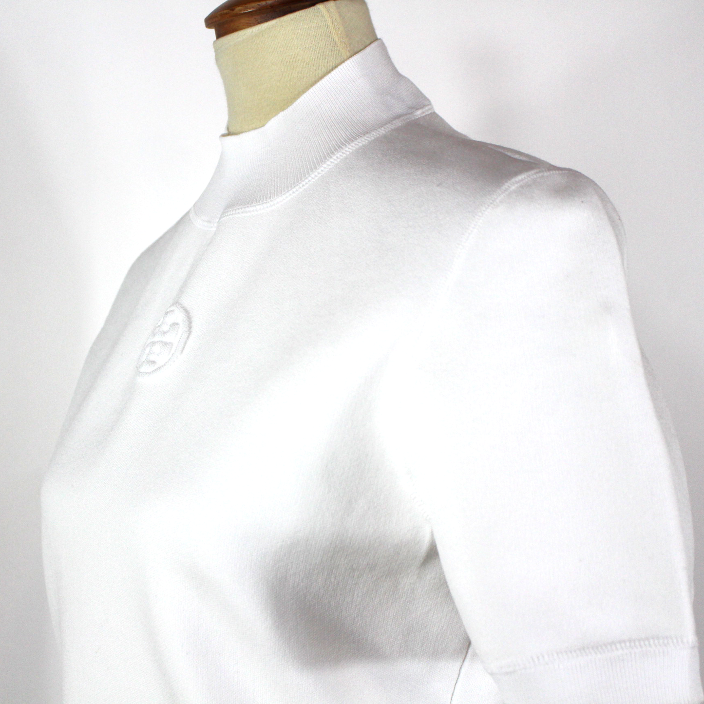 Tory Burch Logo Mock Neck Top