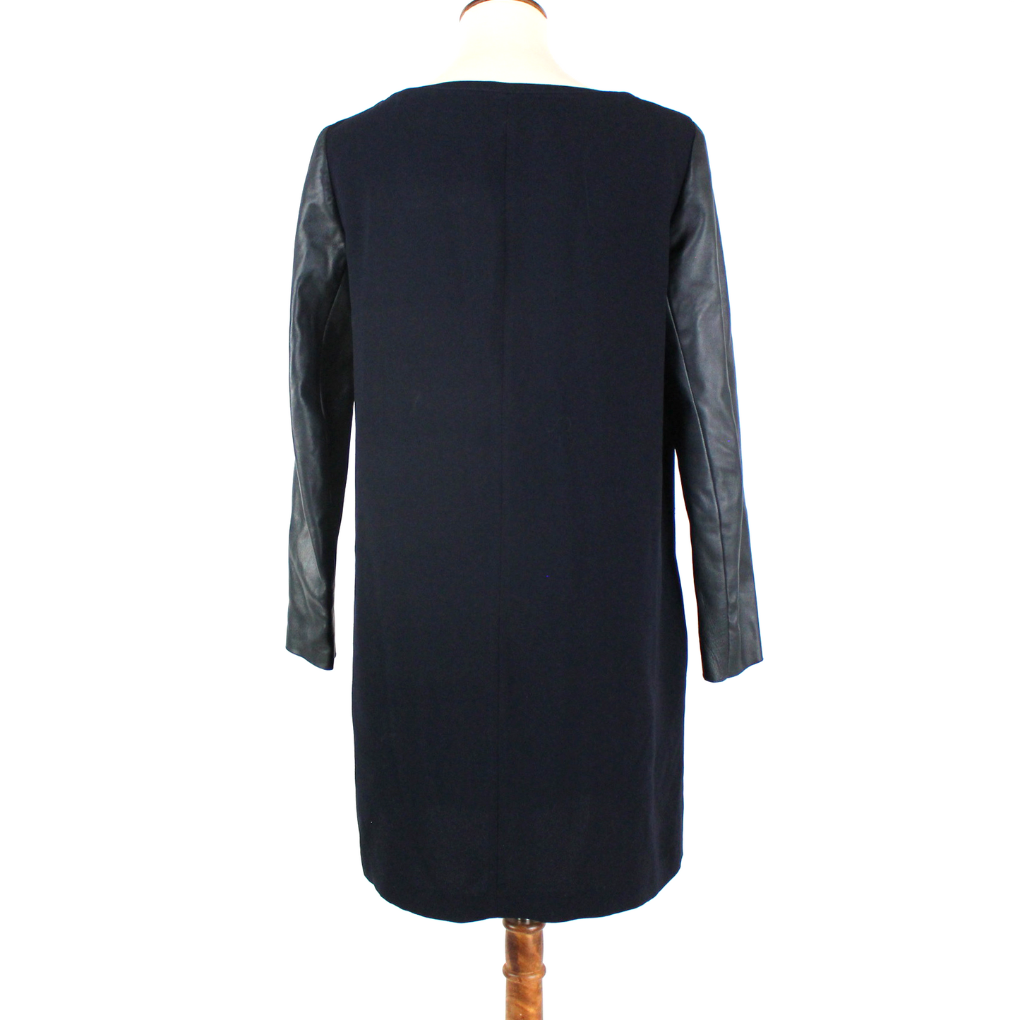 Maje Hence Leather Sleeve Dress