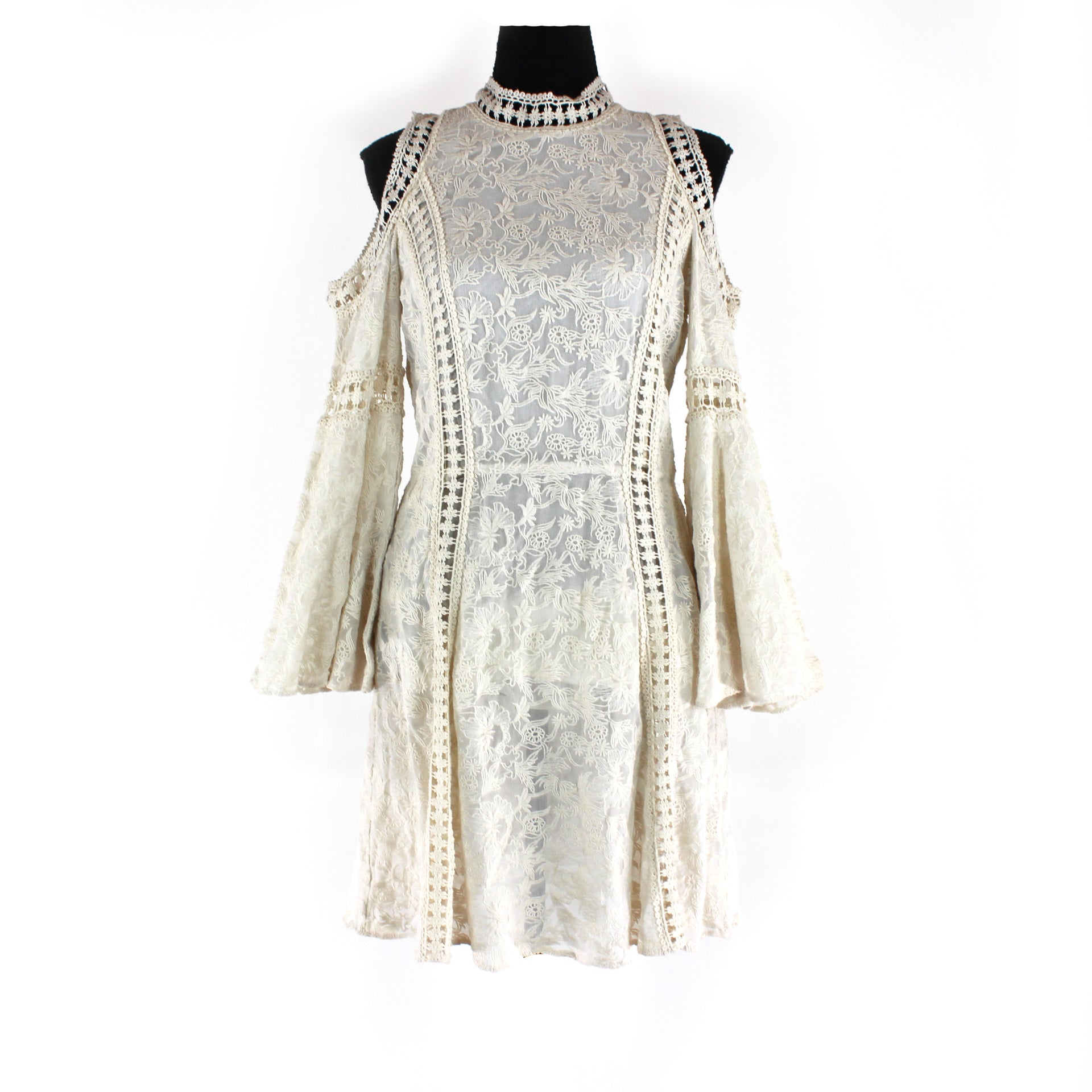 brown lace asymmetrical dress Alexa Asymmetric Linen Dress With Lace Up Neck