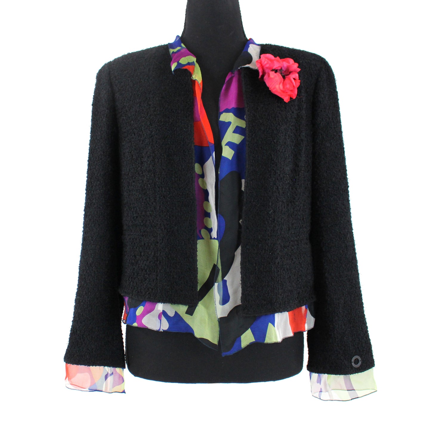 Chanel Silk Trim Suit Jacket