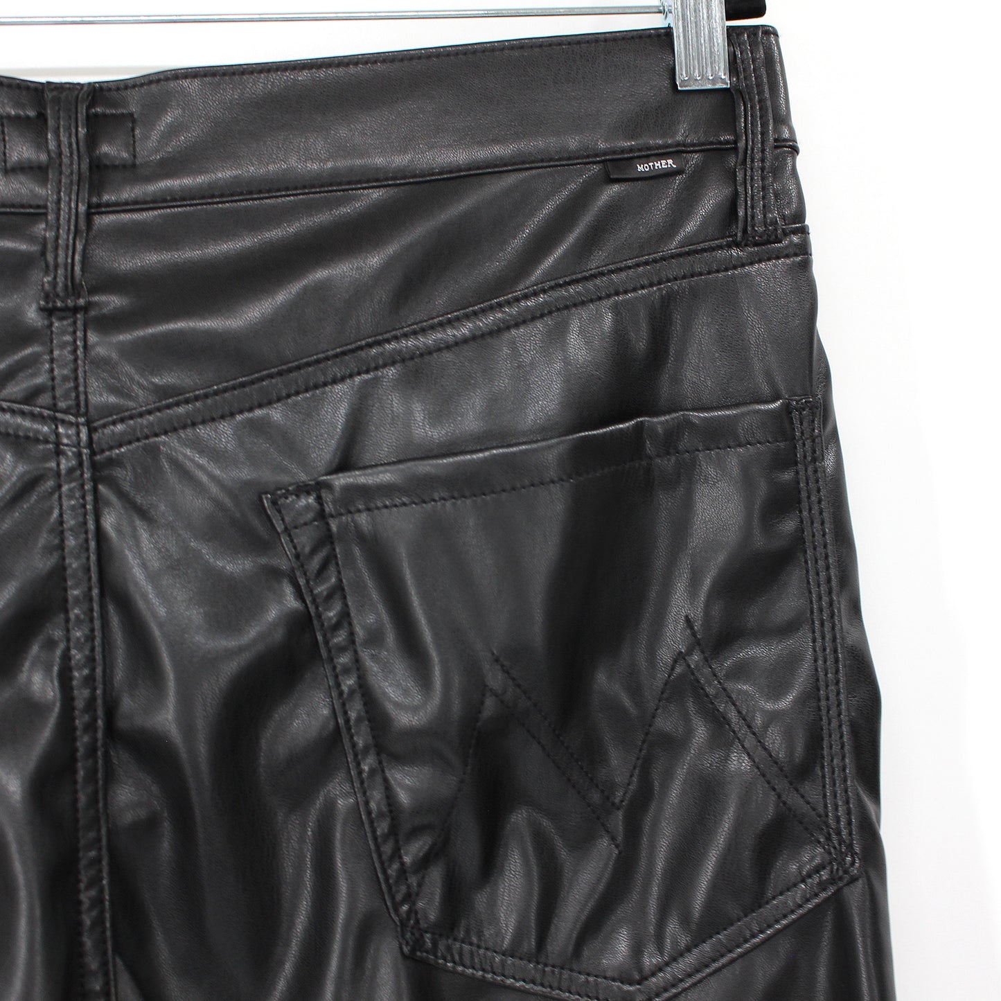 Mother Faux Leather Rider Pants