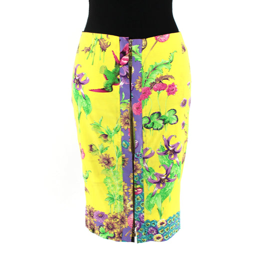 Versace Floral Pencil Skirt