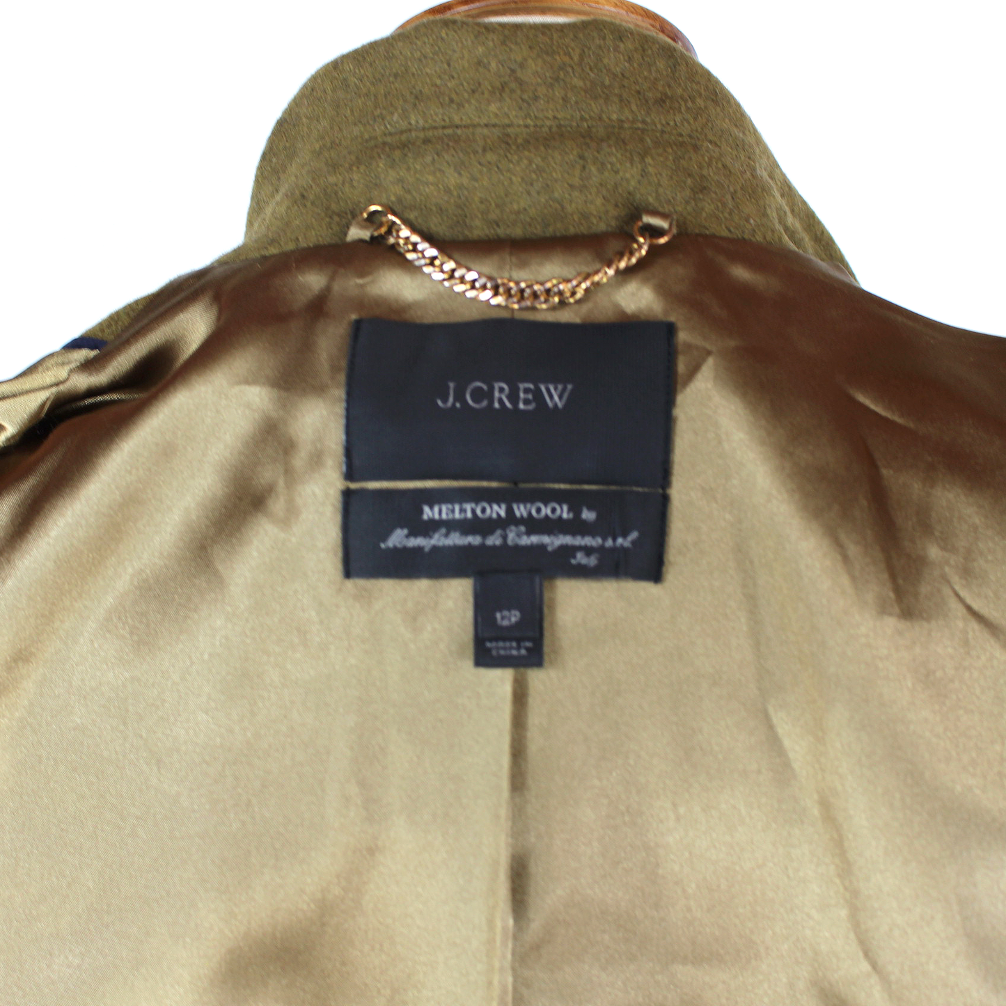 J. Crew Melton Wool Trench Coat