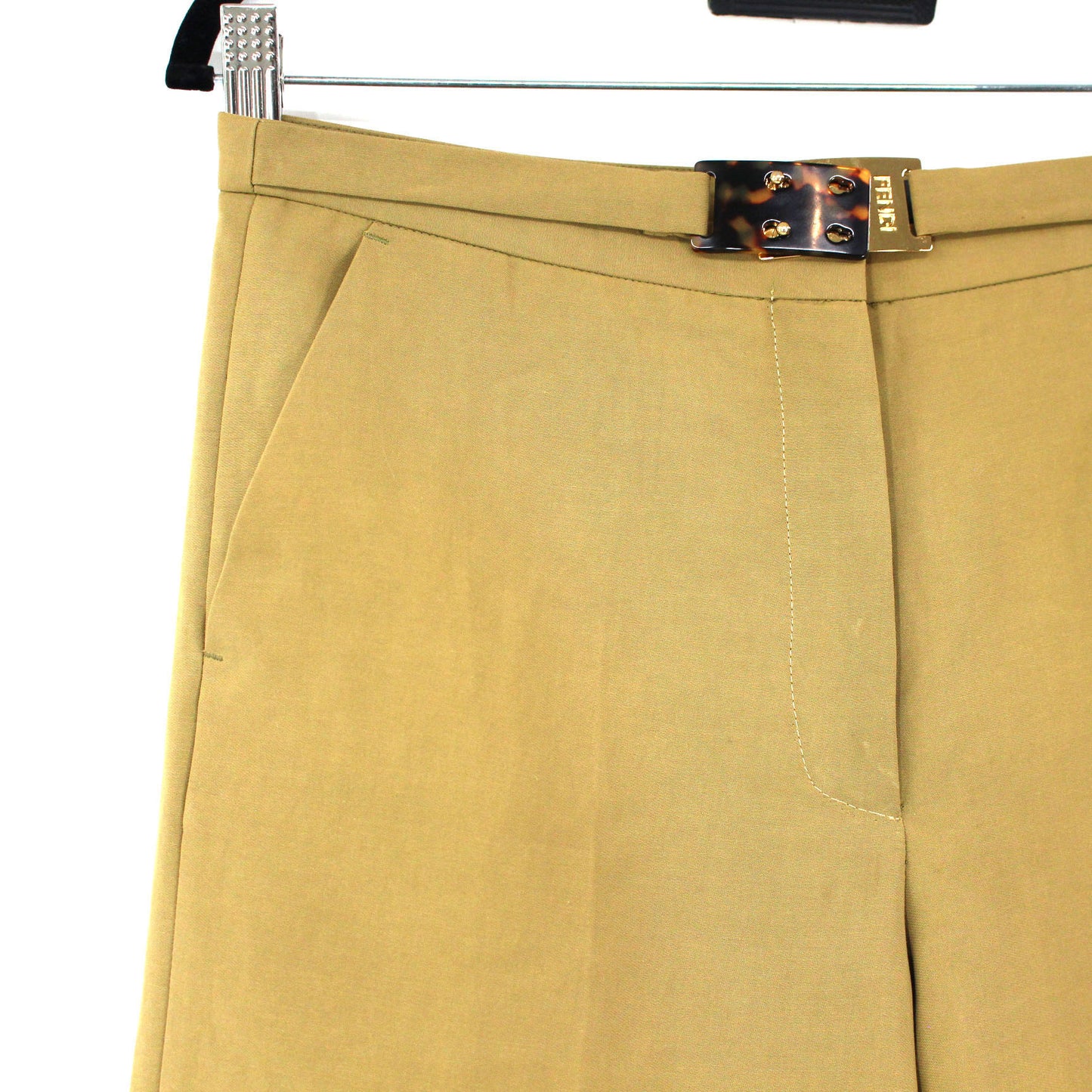 Fendi Belted Crepe Trousers