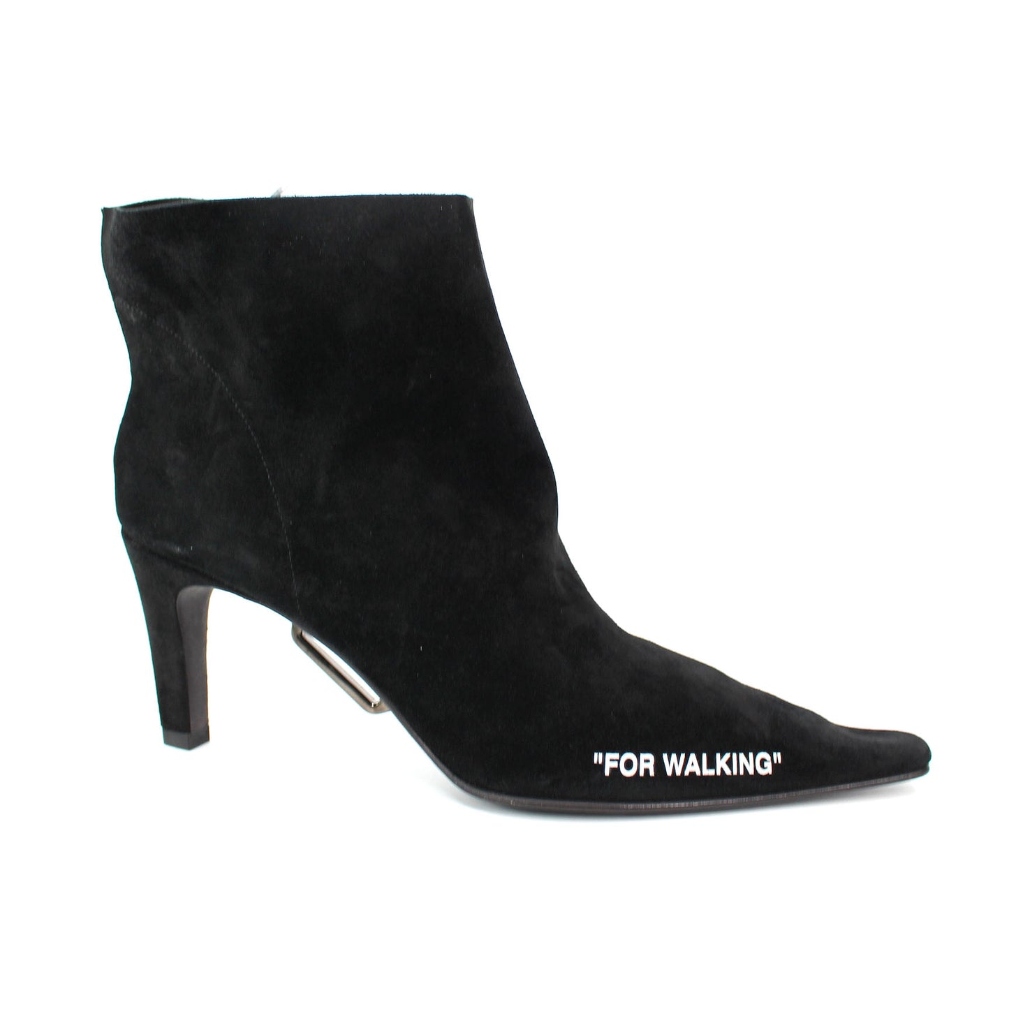 Off-White Suede Ankle Booties