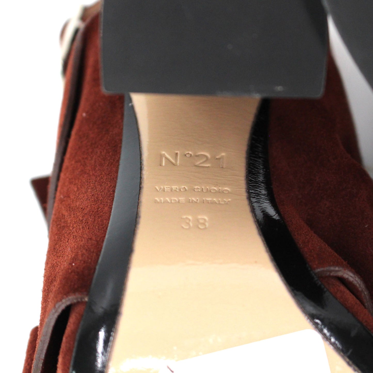 No21 Suede Block Heel Shoes