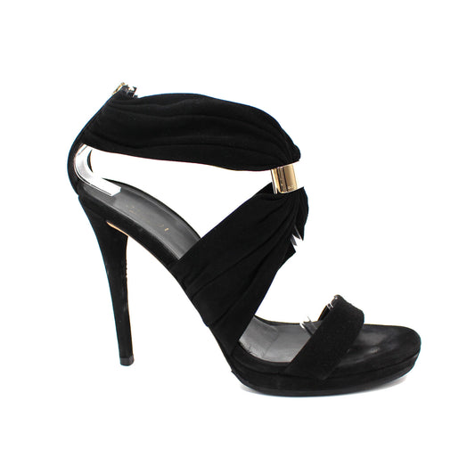 Gucci Suede Heeled Sandals