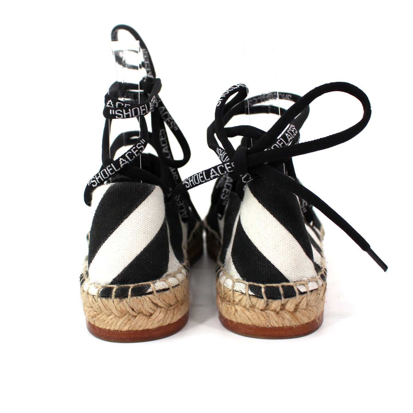 Off-White Stripe Canvas Espadrilles