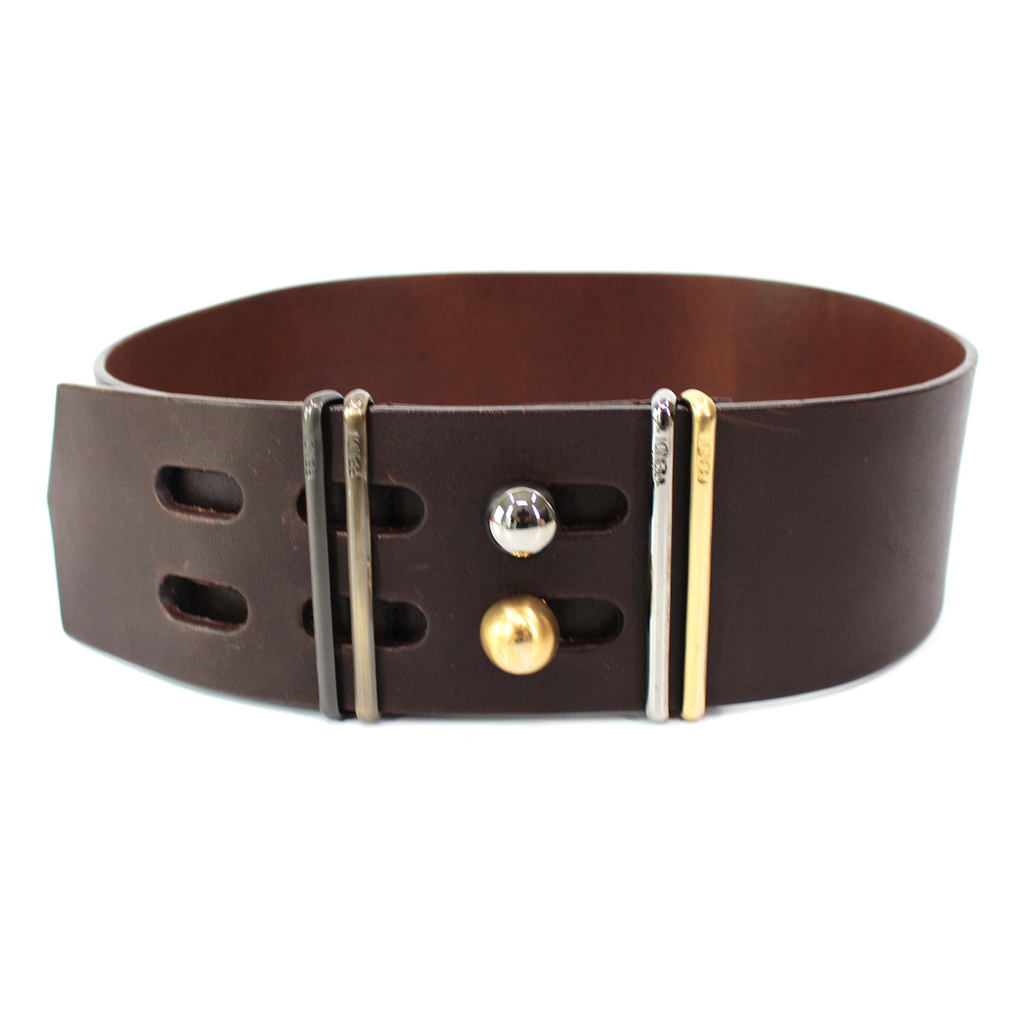 Fendi Wide Leather Waist Belt