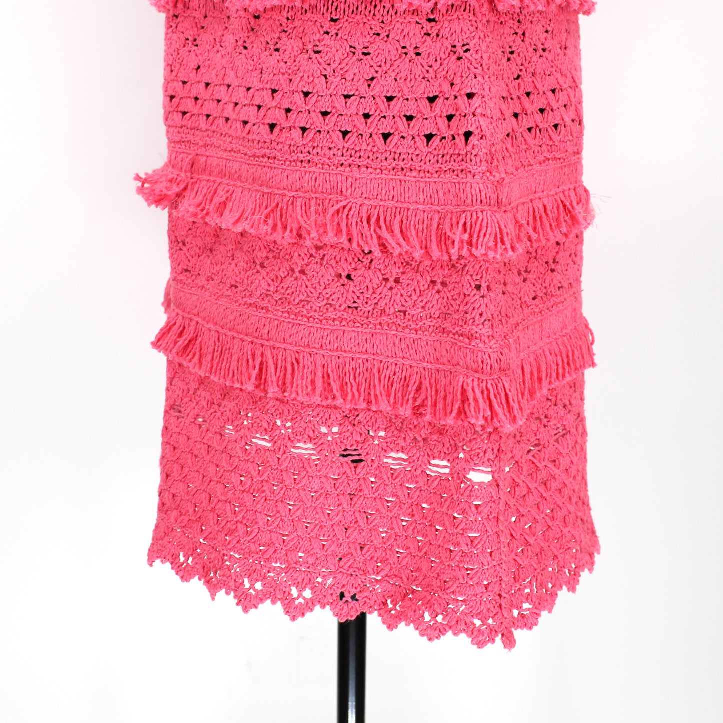 Maje Crochet Fringe Mini Dress