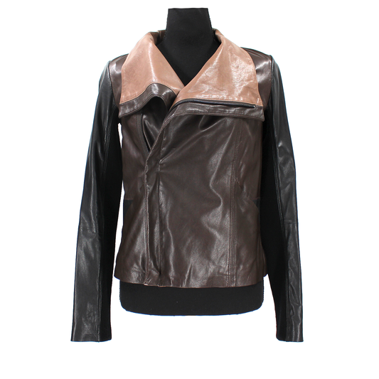 Vince Colorblock Leather Jacket