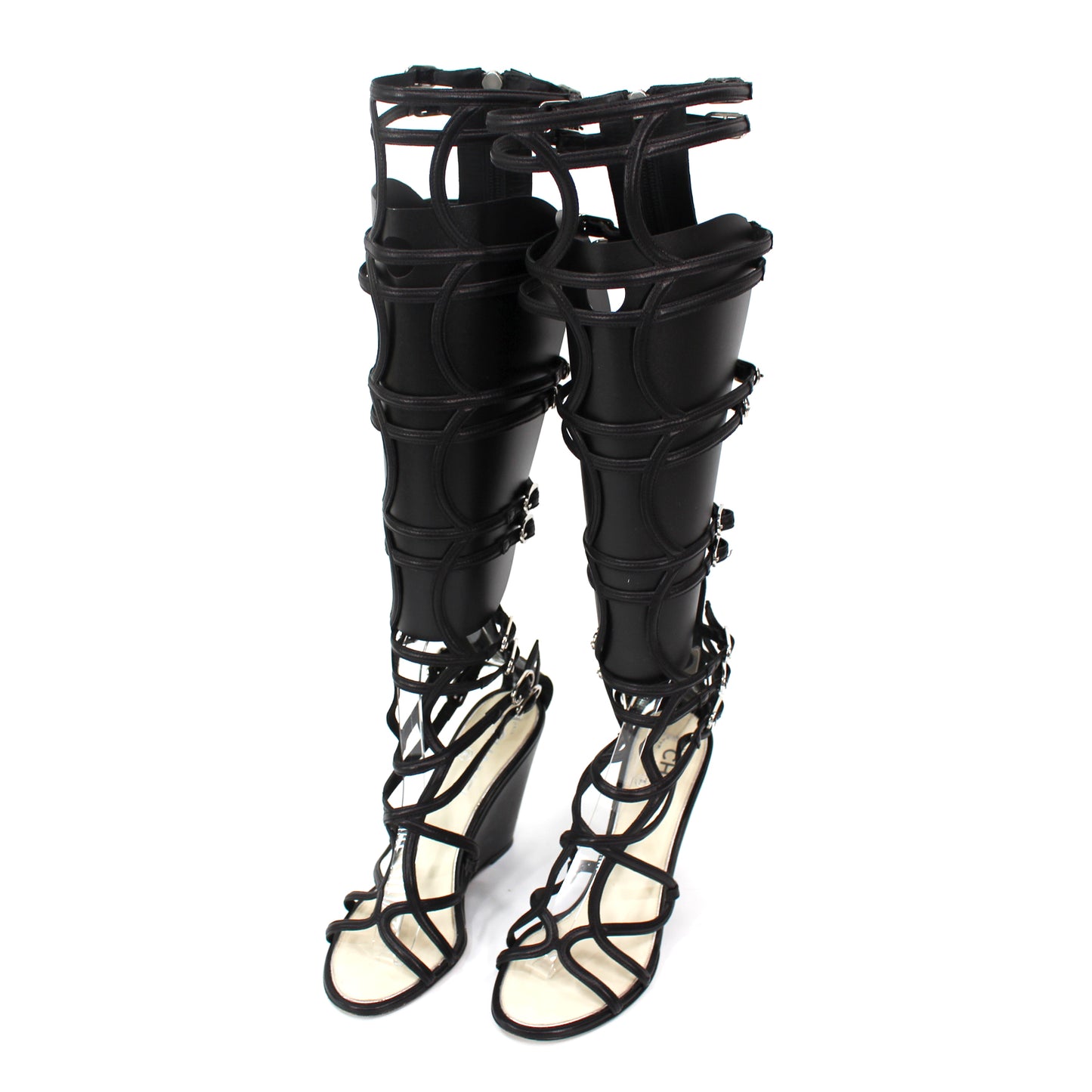 Chanel Caged Knee High Sandals