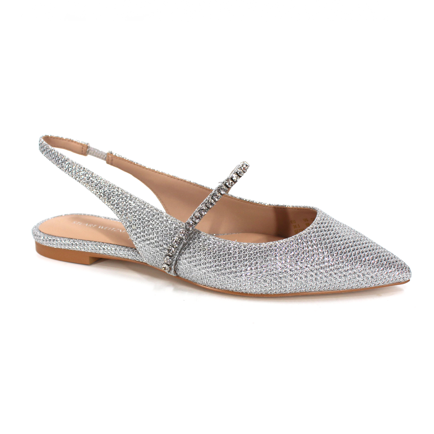 Stuart Weitzman Crystal Buckle Slides