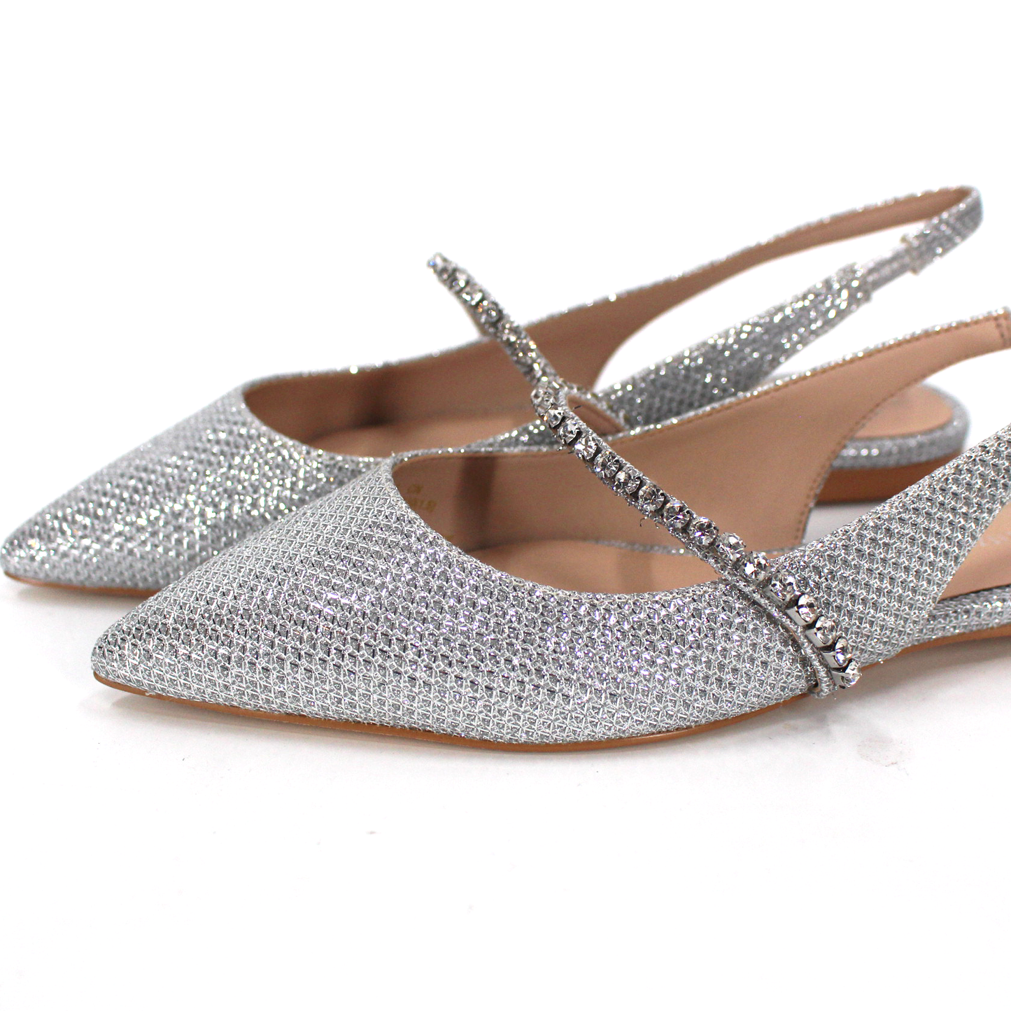 Stuart Weitzman Crystal Buckle Slides