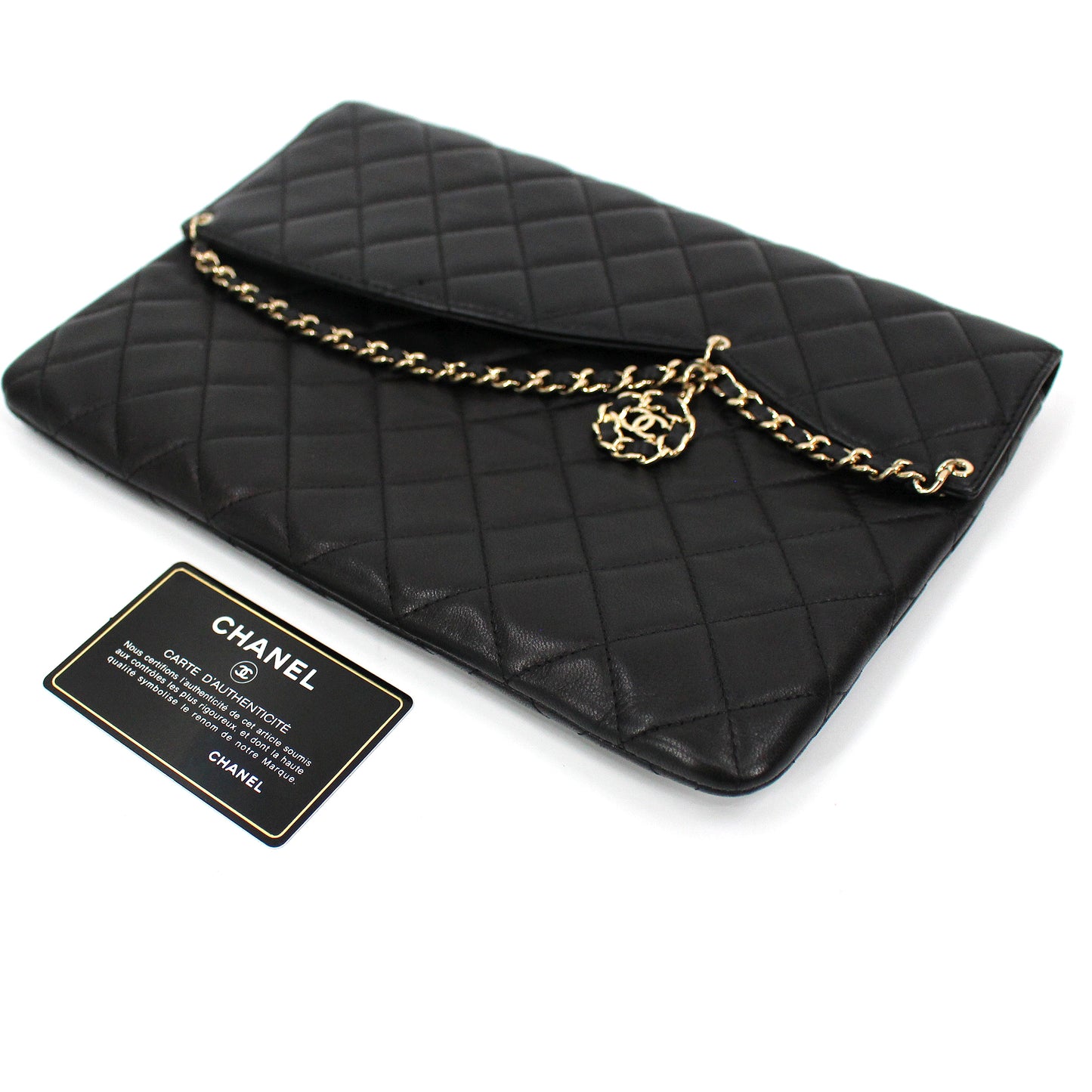 Chanel Quilted Chainlink Clutch