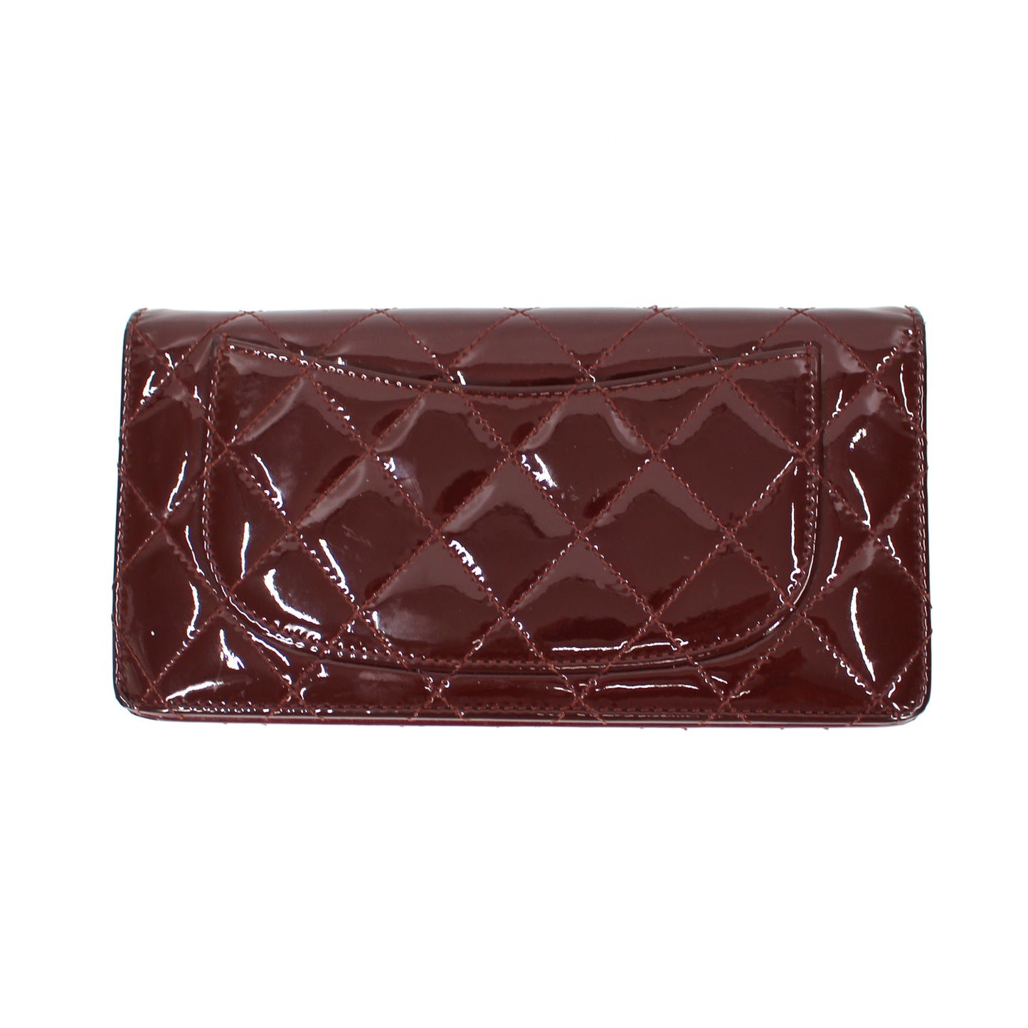 Chanel Quilted Patent Leather Wallet