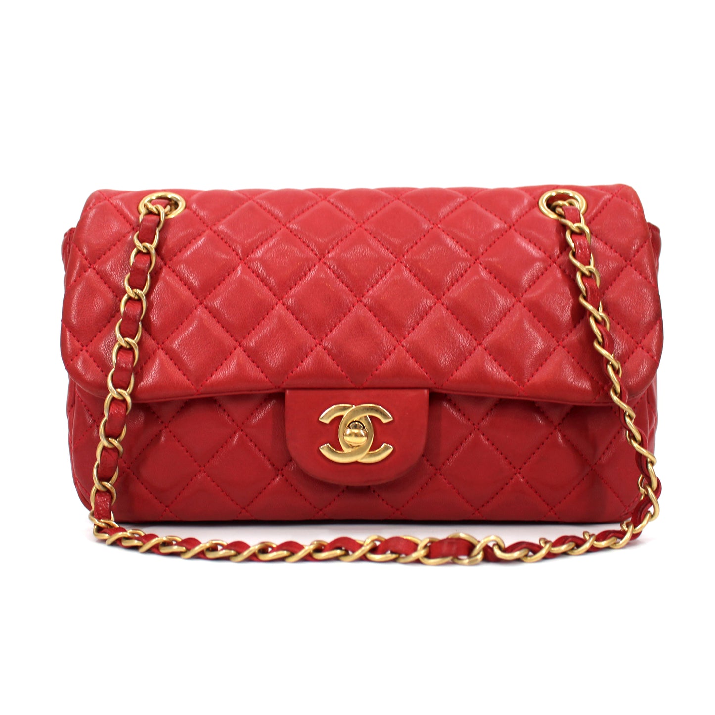 Chanel Lambskin Single Flap Bag
