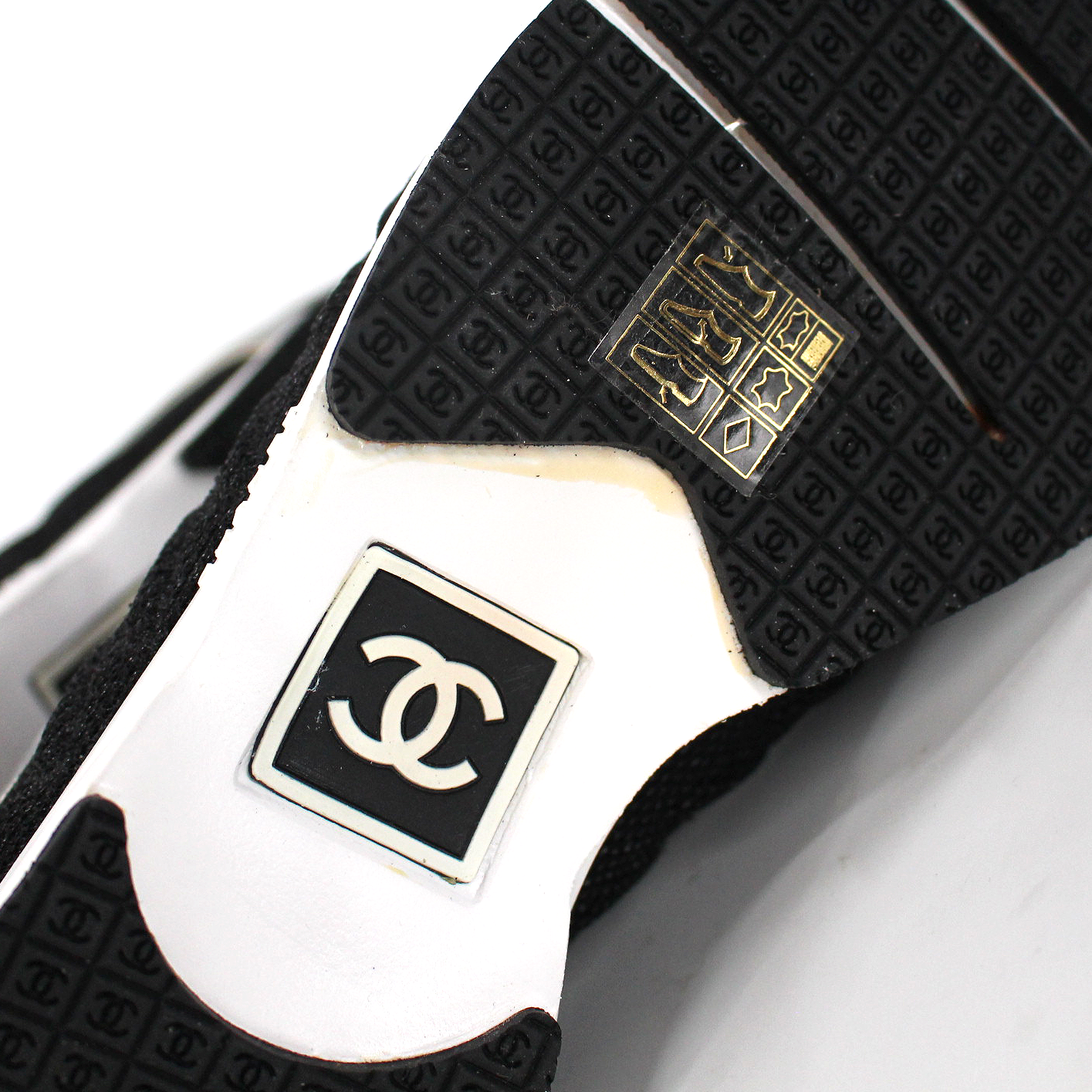 Chanel Mesh Leather Sneakers