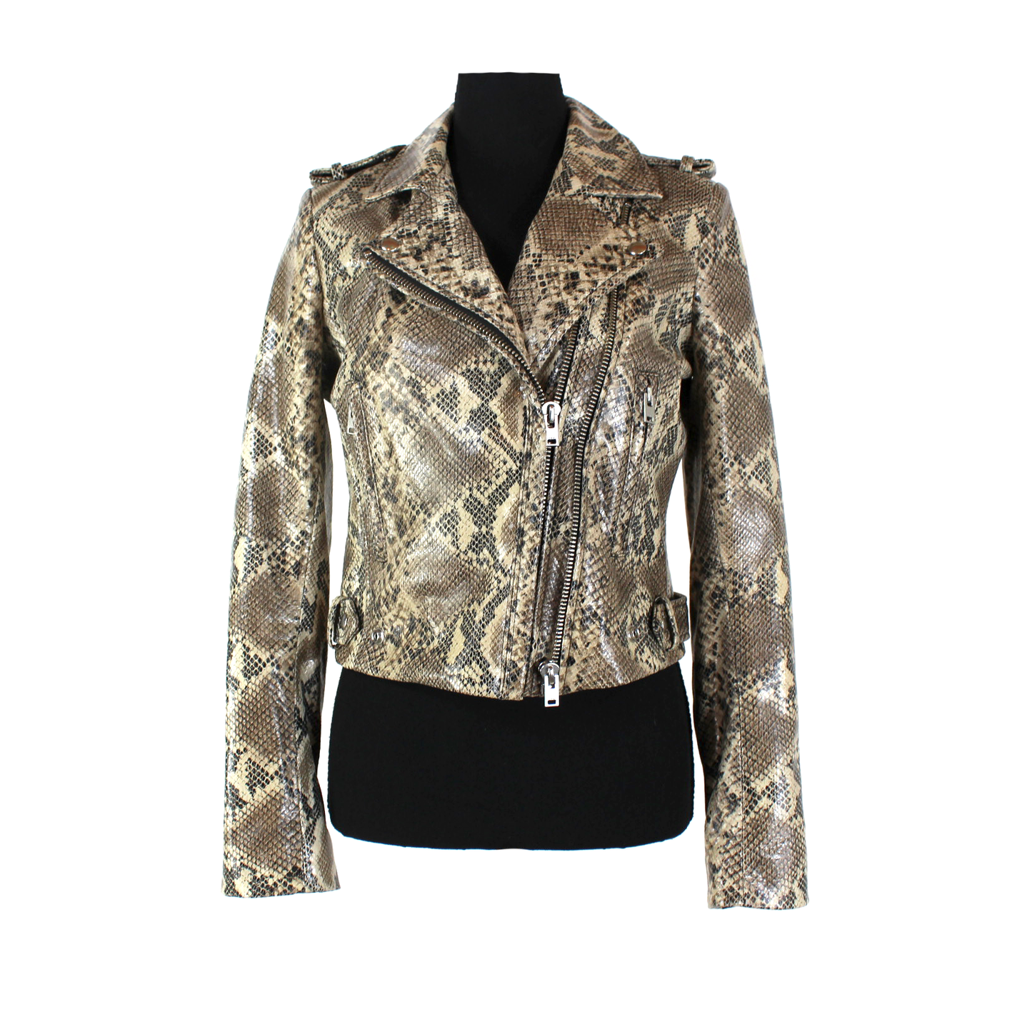 IRO Luiga Snake Effect Leather Jacket