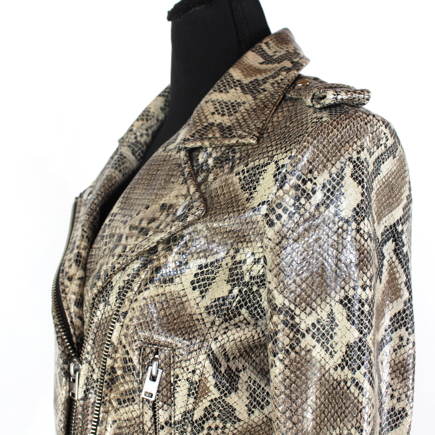 IRO Luiga Snake Effect Leather Jacket