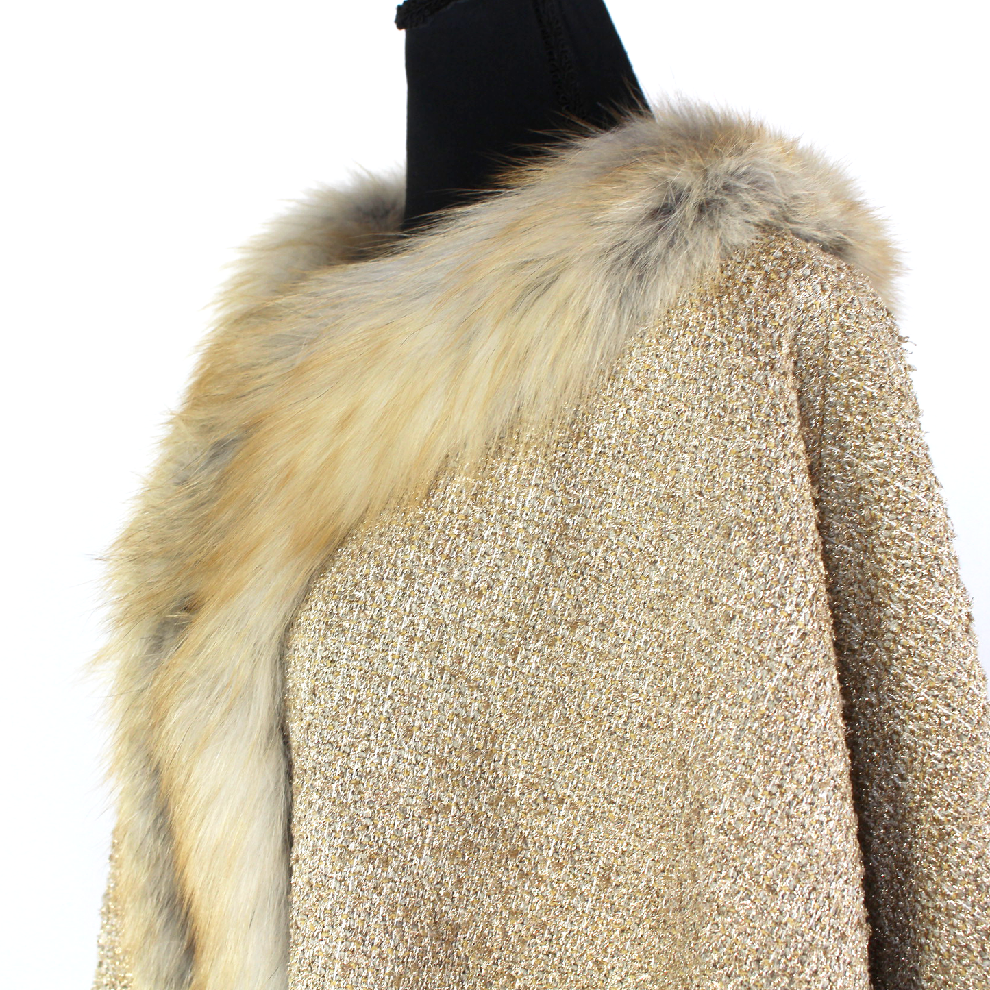 Moschino Fox Fur Trim Cape