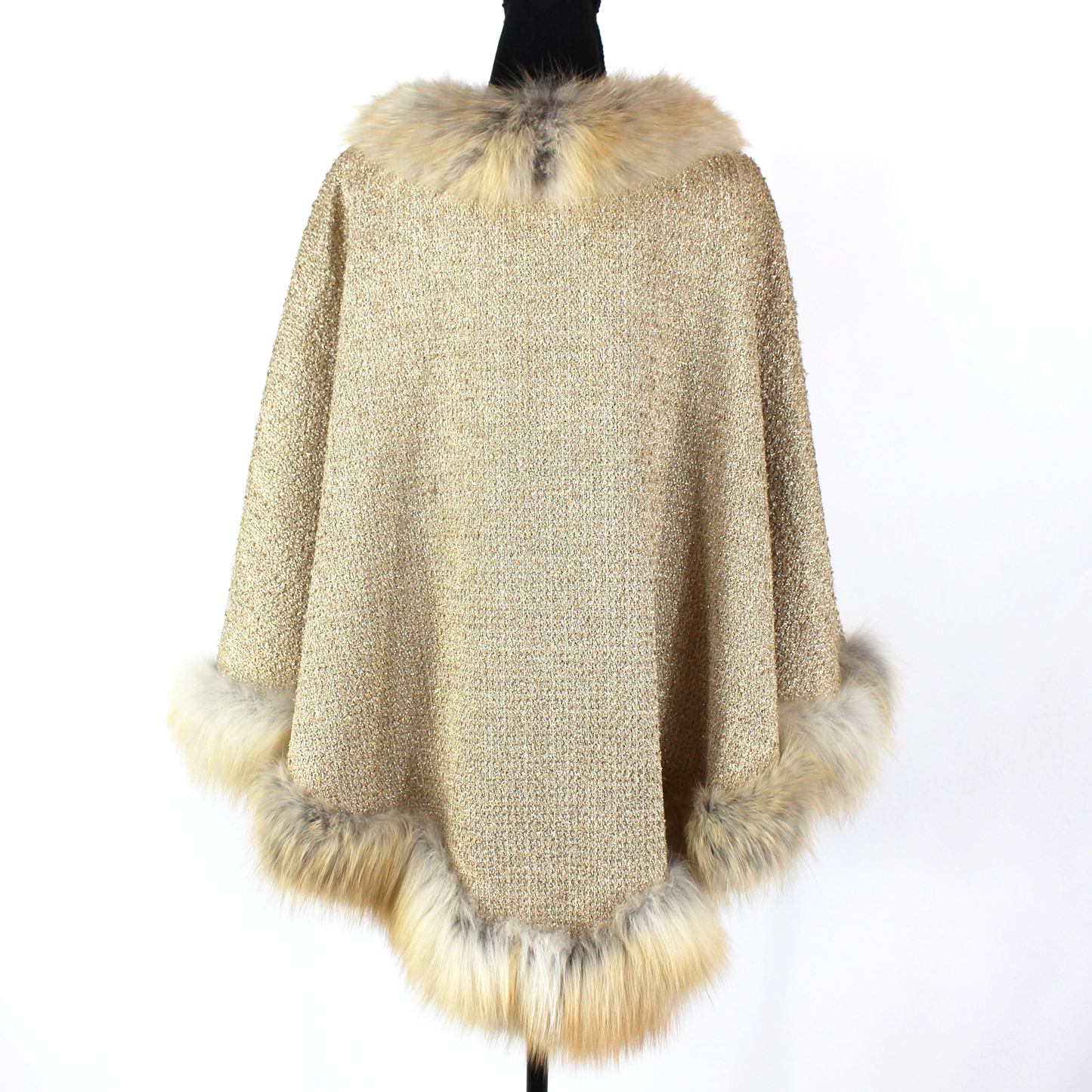 Moschino Fox Fur Trim Cape