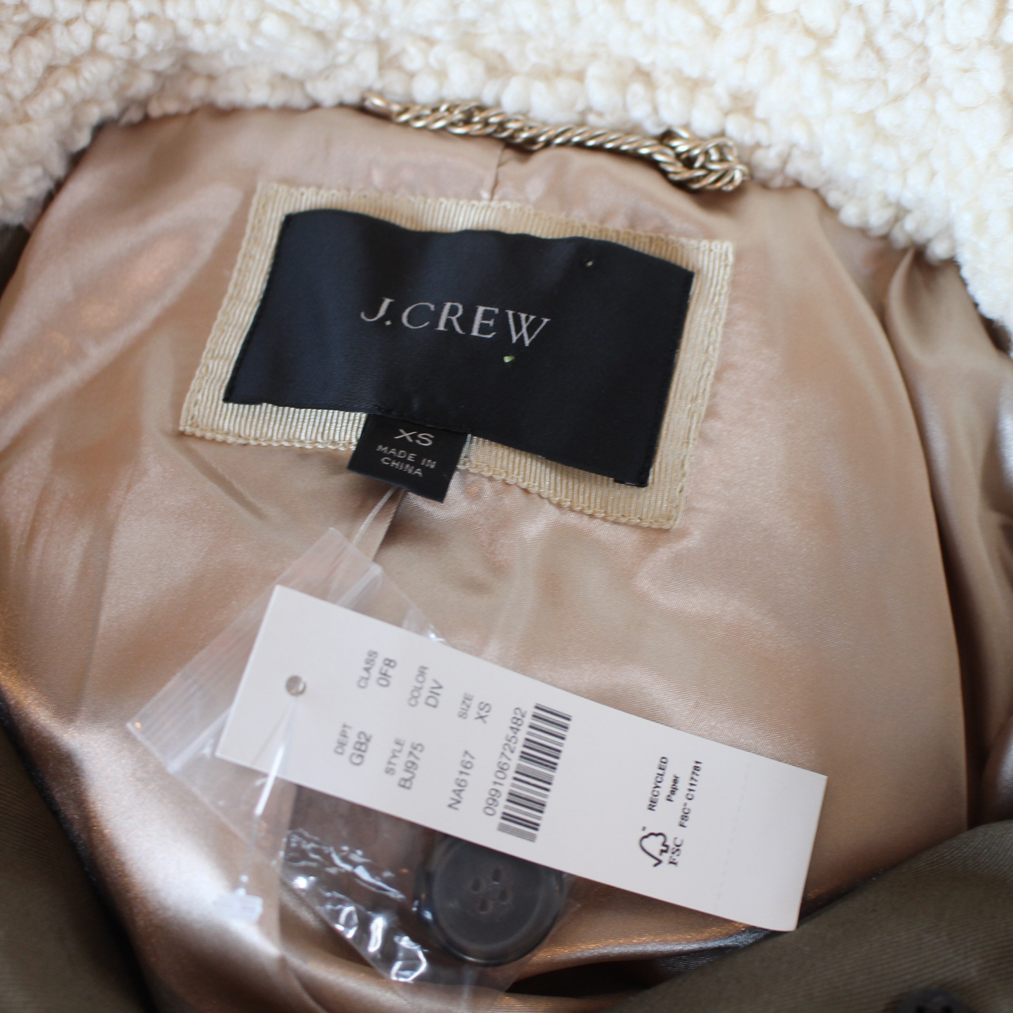 J. Crew Teddy Sherpa Jacket