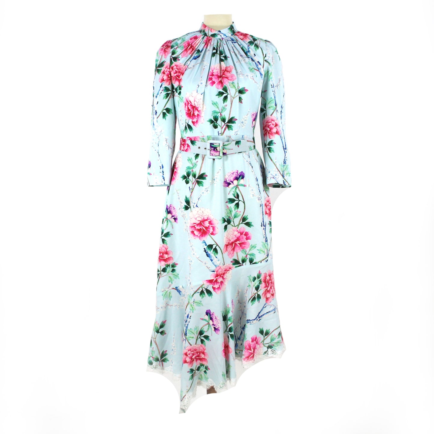 Andrew Gn Floral Asymmetrical Dress