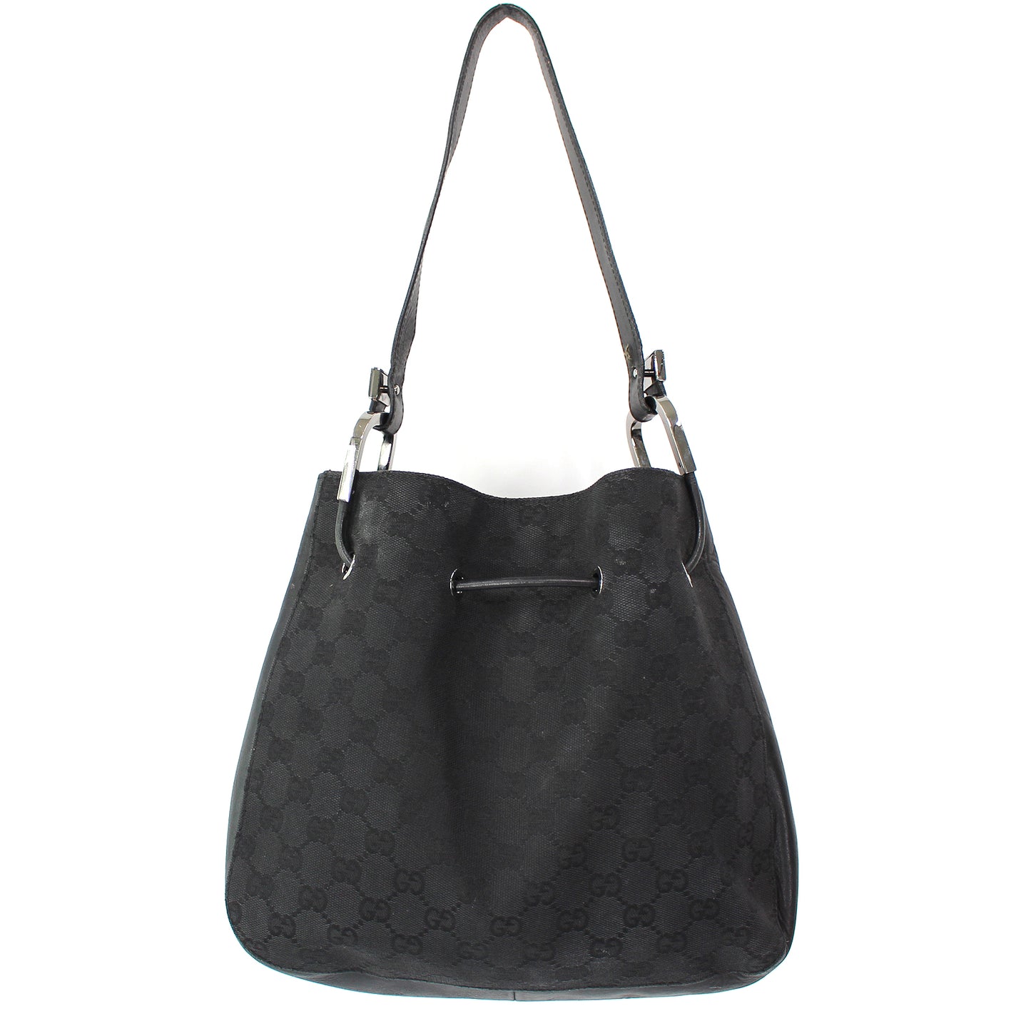 Gucci Monogram Drawstring Tote