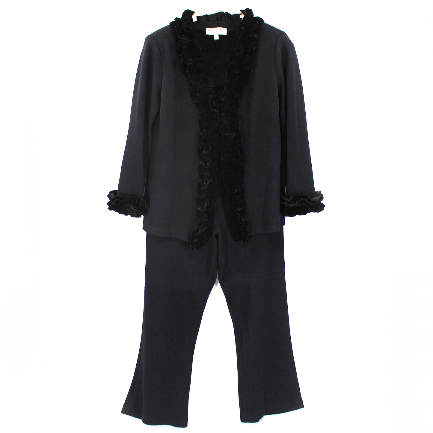 St. John Velvet Trim Pant Suit